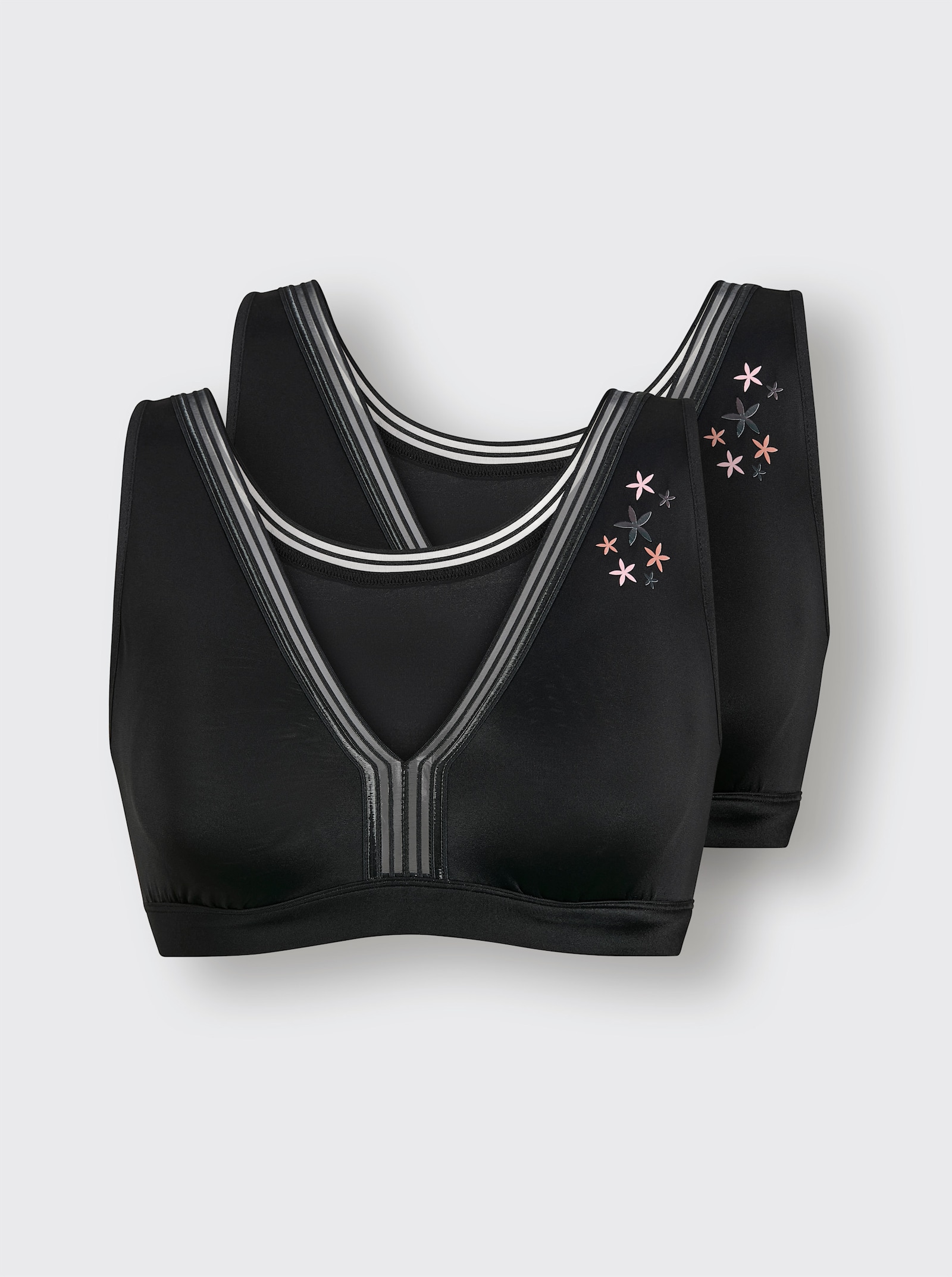 wäschepur Bustier - schwarz-bedruckt