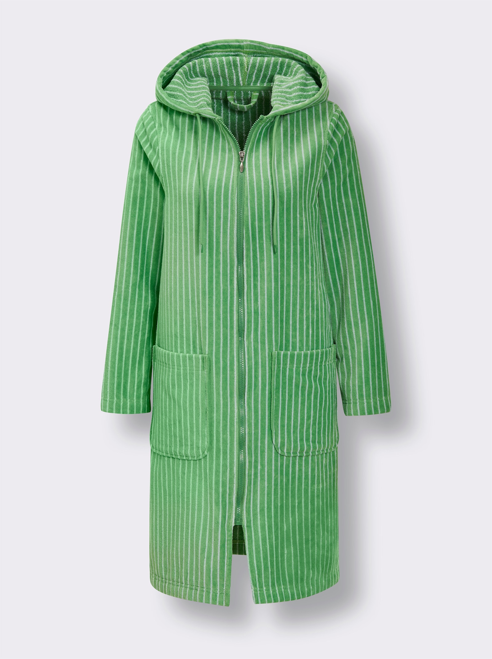 feel good Peignoir - écru-pomme à rayures