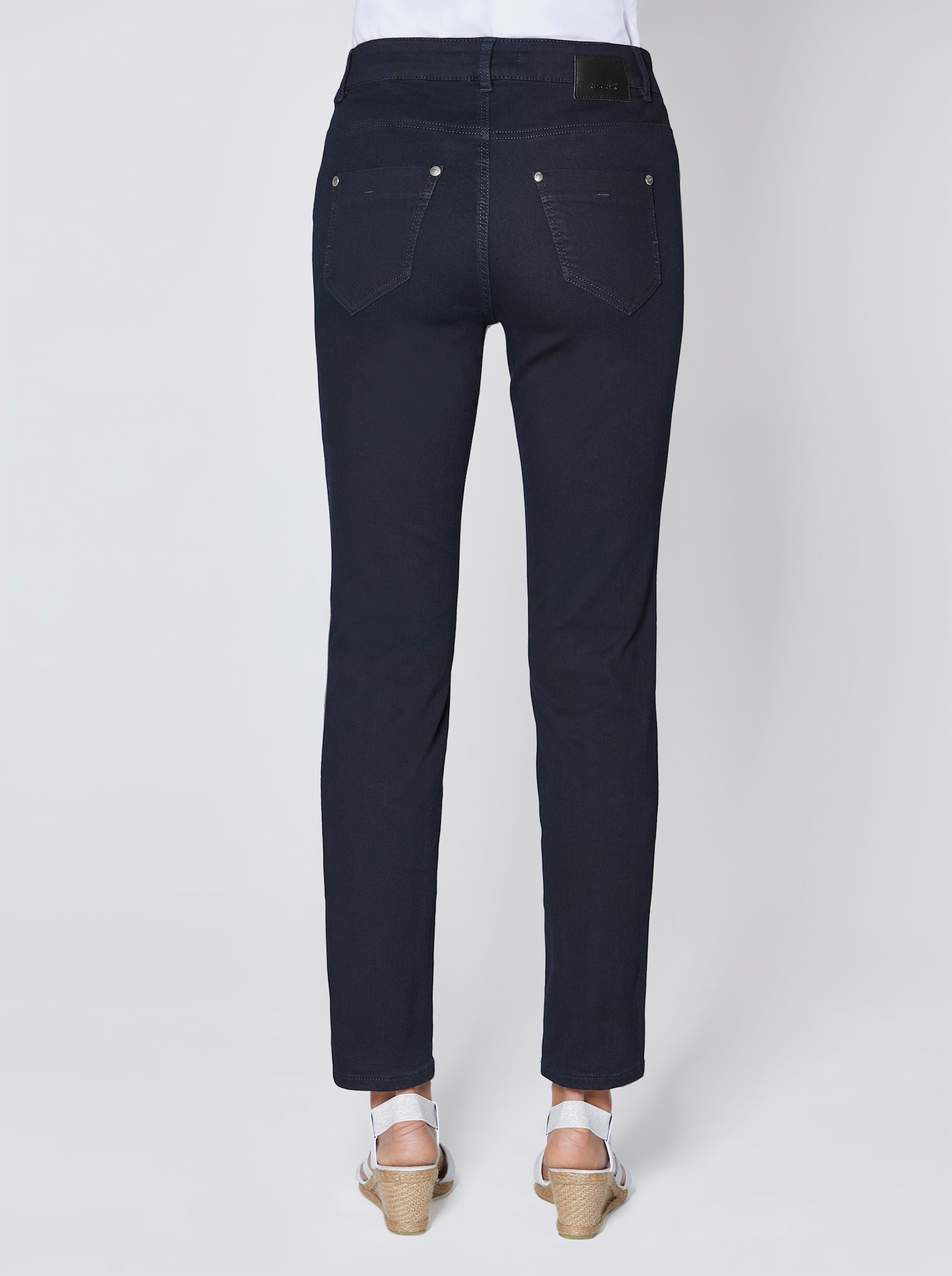 Ascari Stretch-Jeans in Röhren-Form - dark blue