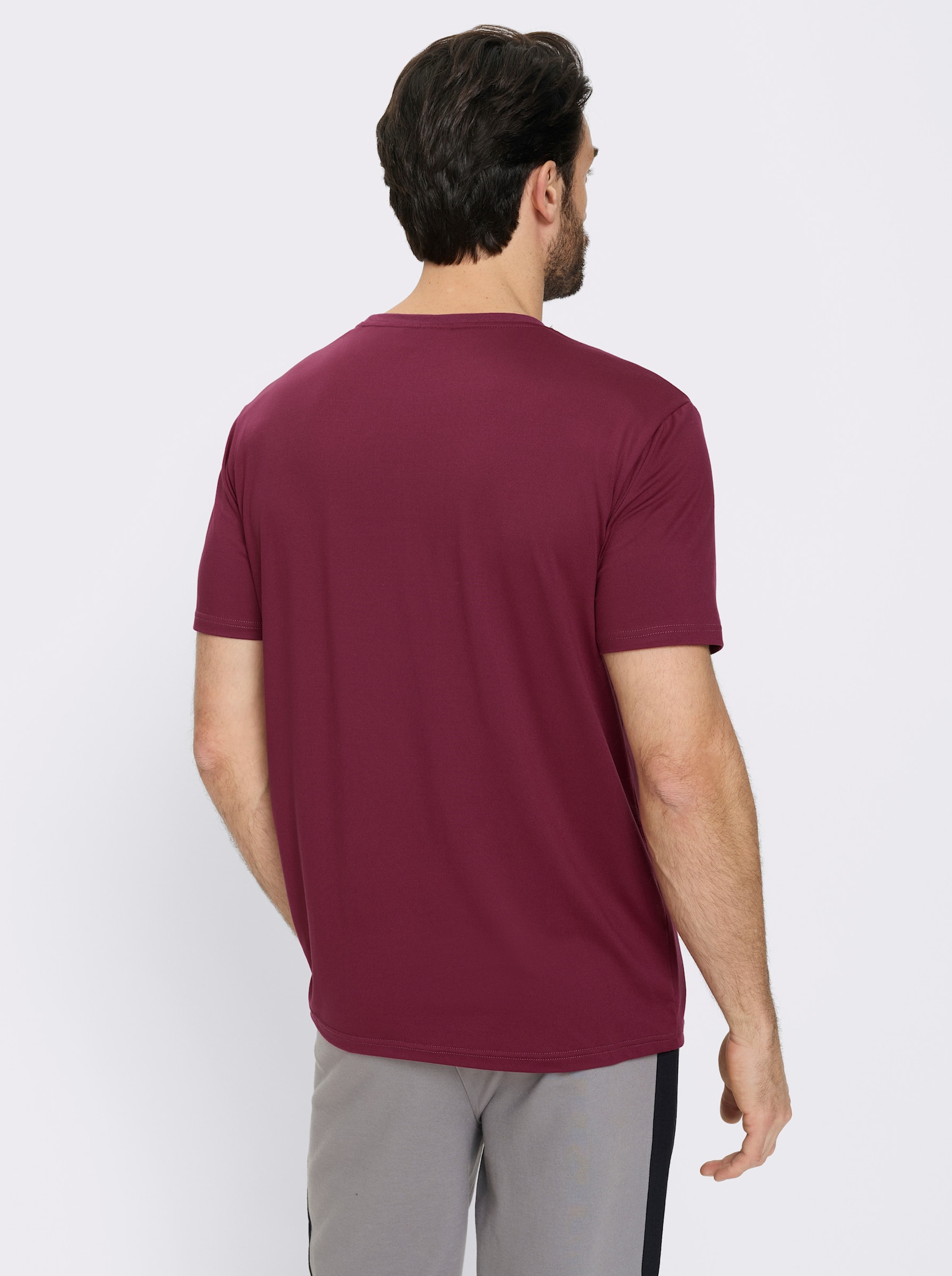 Catamaran Sports Funktionsshirt mit Schriftzug - bordeaux-bedruckt