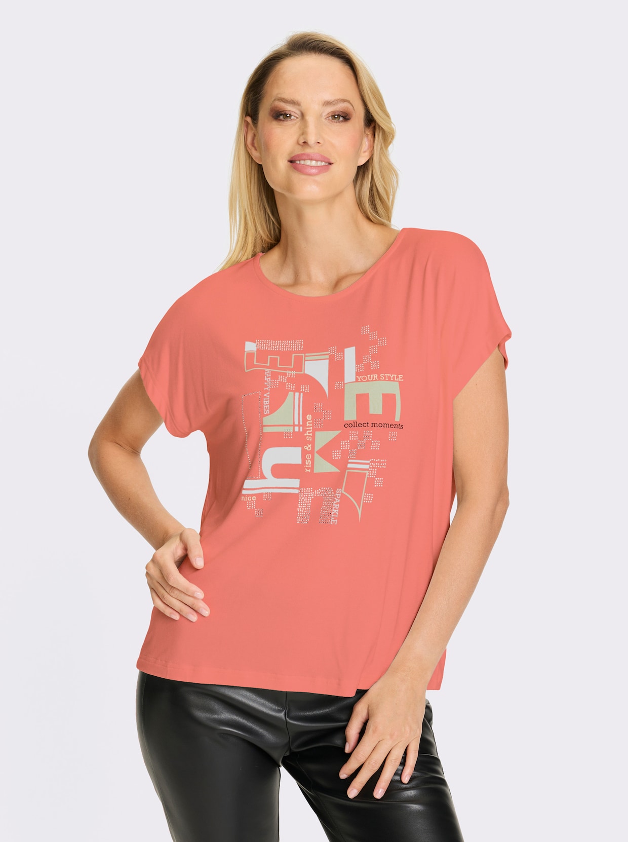 heine Kurzarmshirt - koralle