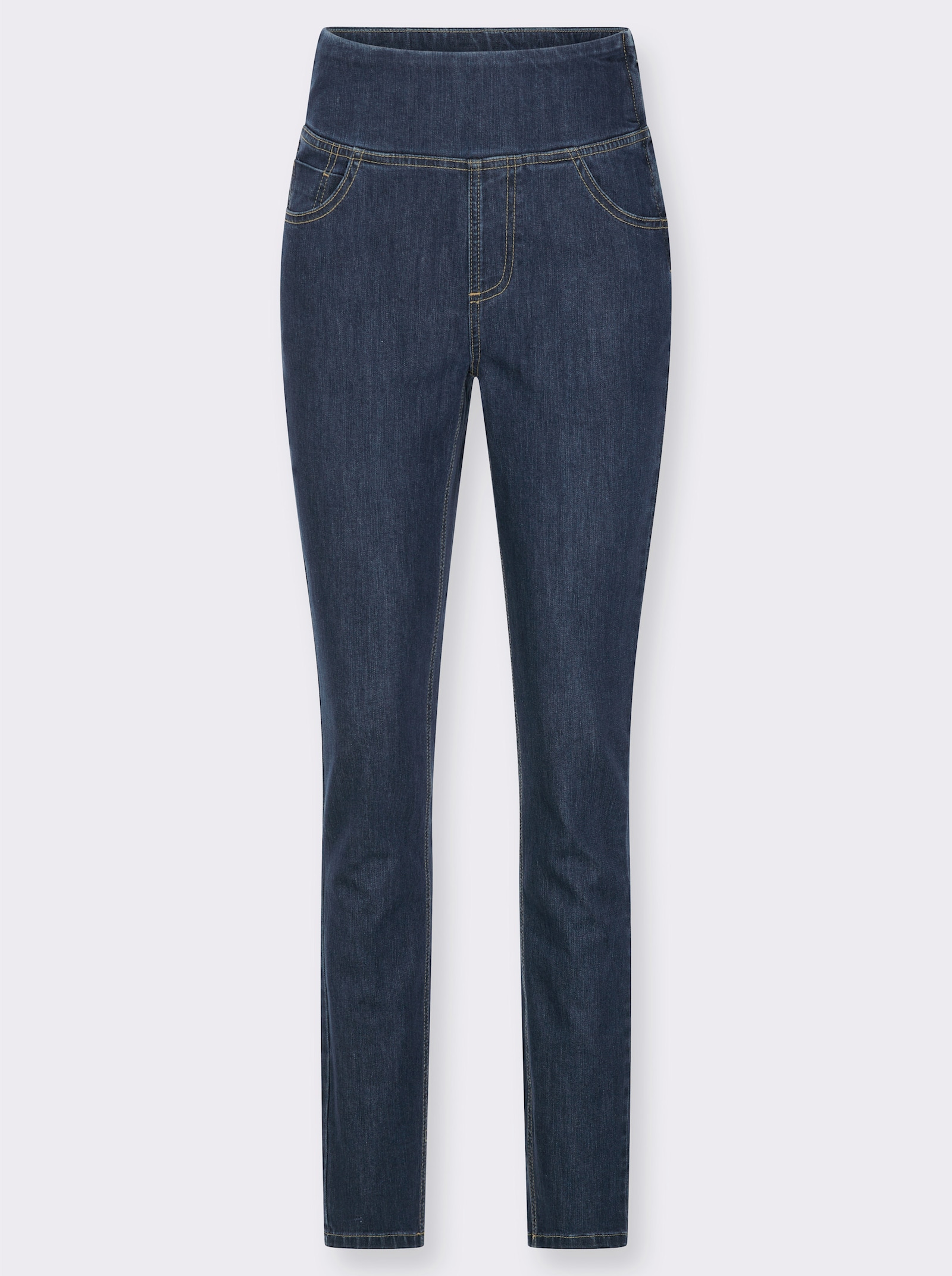 Jeans mit seitlichem Reißverschluss - dark blue