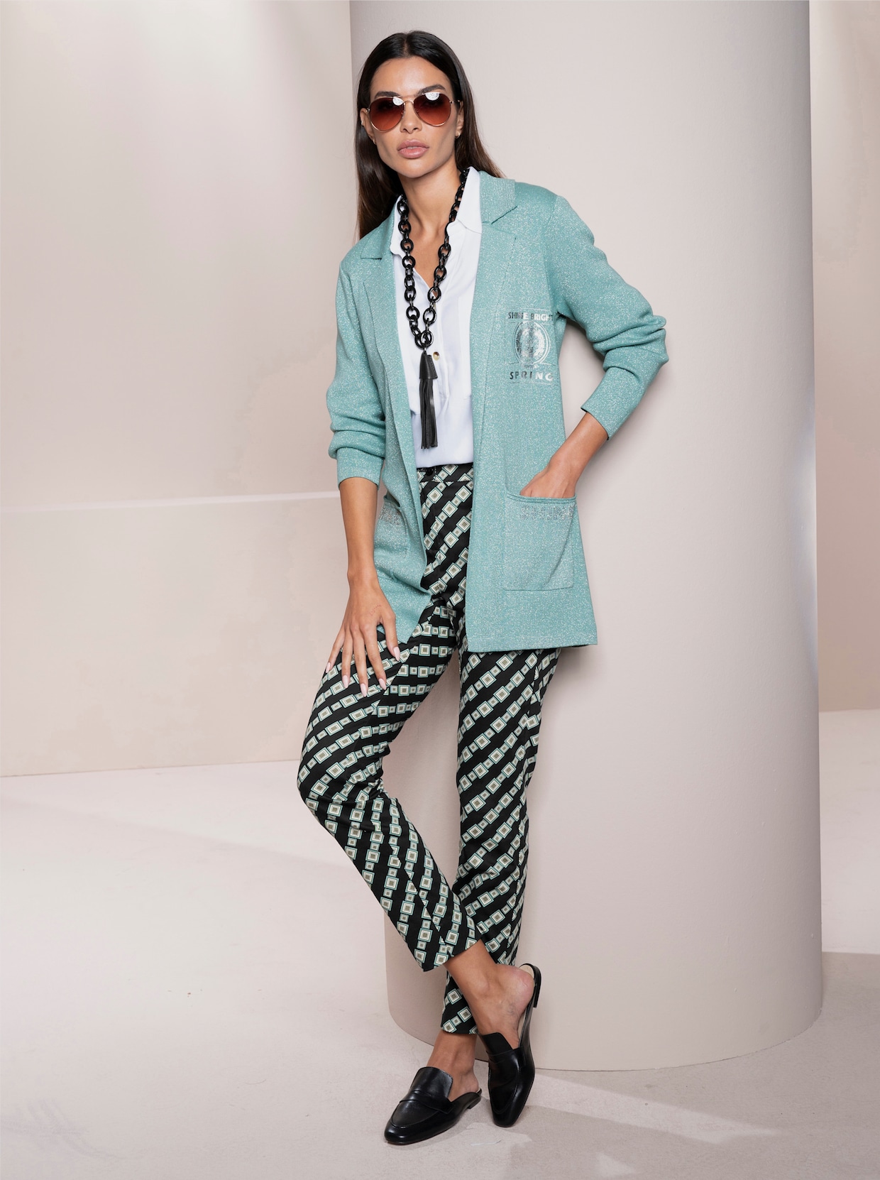 heine Strickjacke - salbei