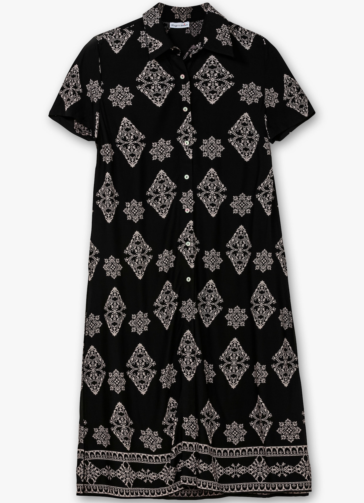 sheego by Joe Browns Longbluse - schwarz-gemustert