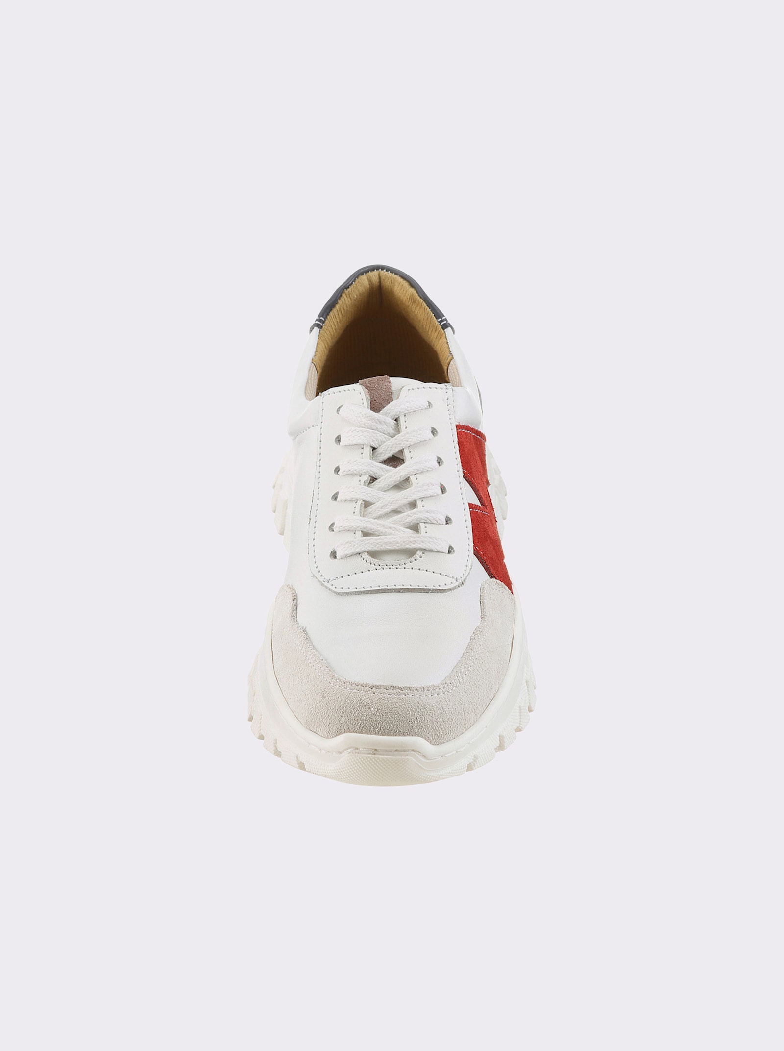 heine Sneaker mit Farbkontrast - weiß-rot