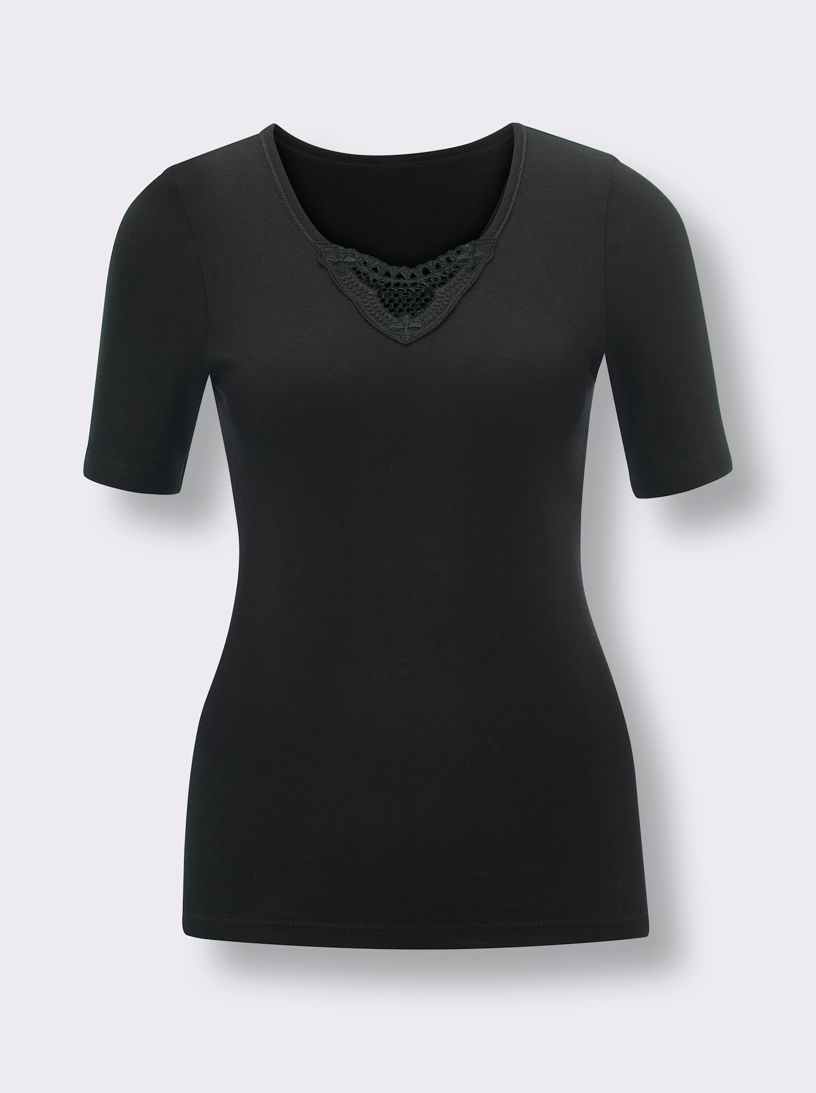 wäschepur Kortärmad tröja - svart