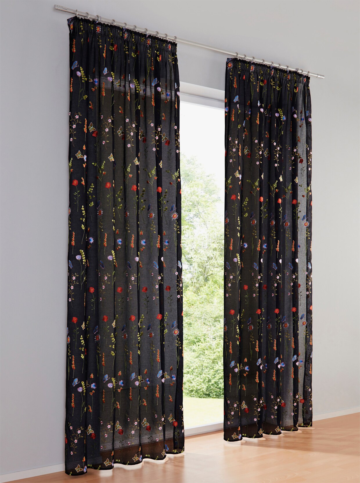 heine home Decoratieve vitrage - zwart