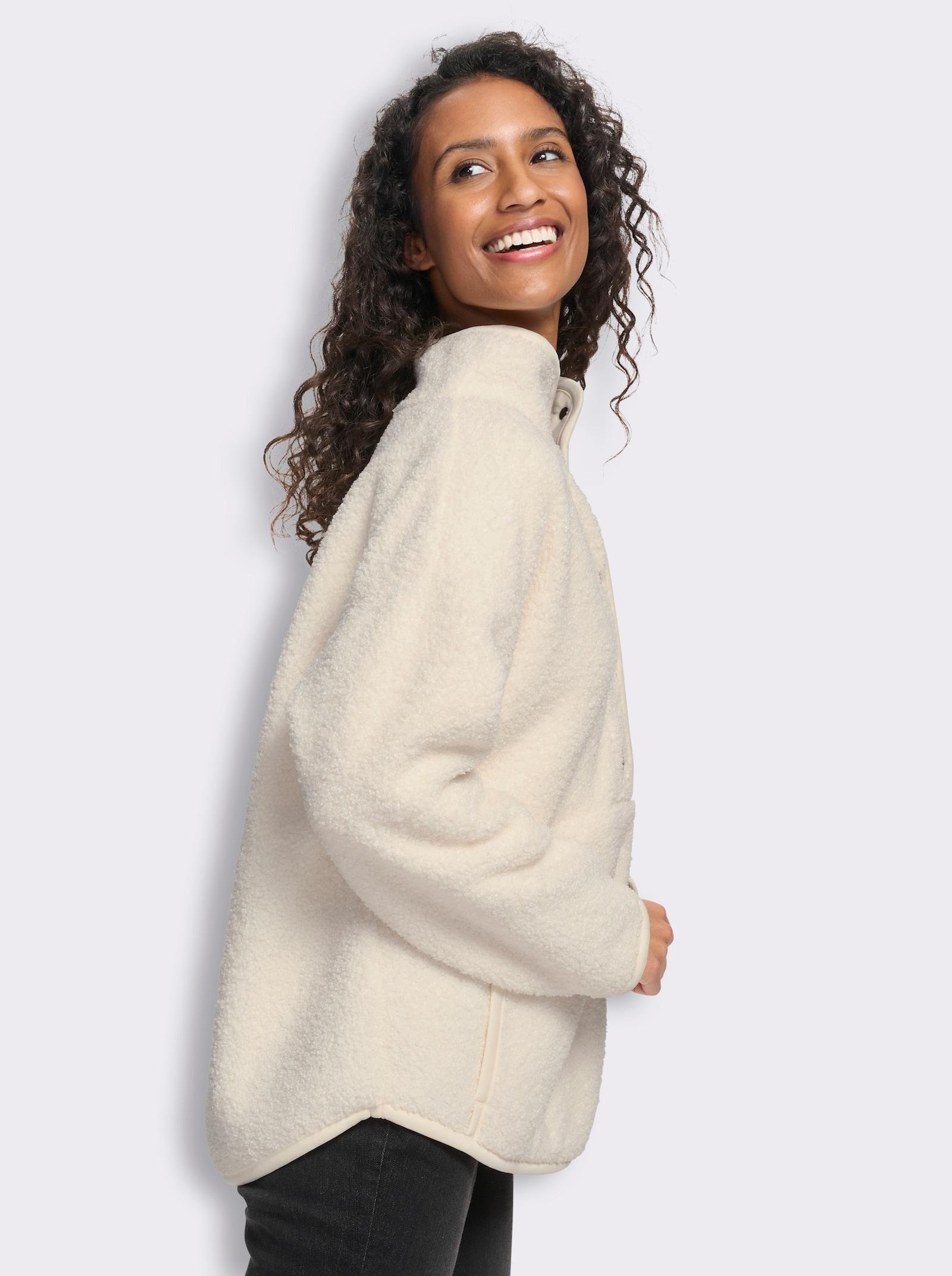 heine Wendeshirt aus Teddy-Fleece - champagner