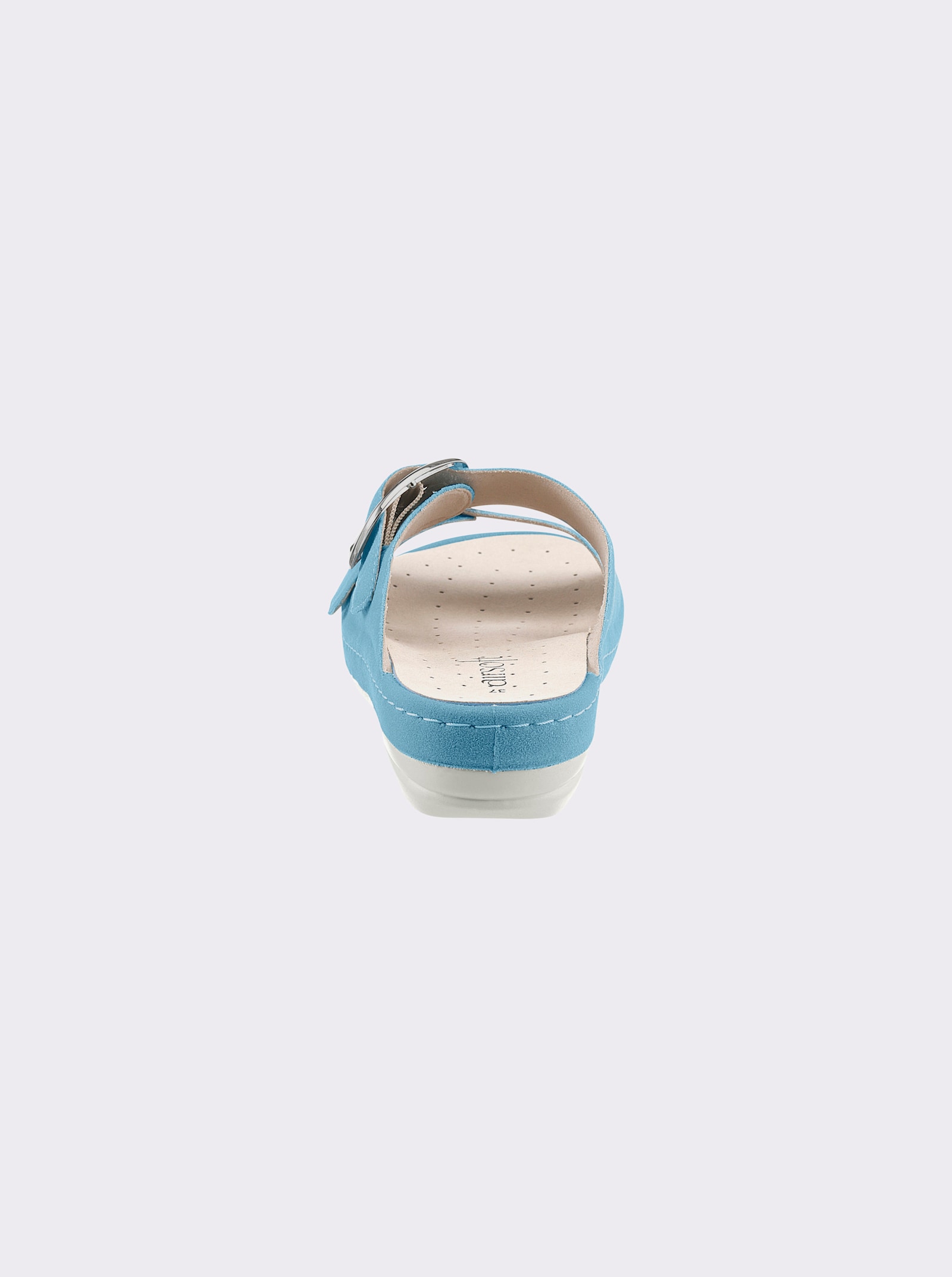 airsoft modern+ Pantolette aus Lederimitat - aqua