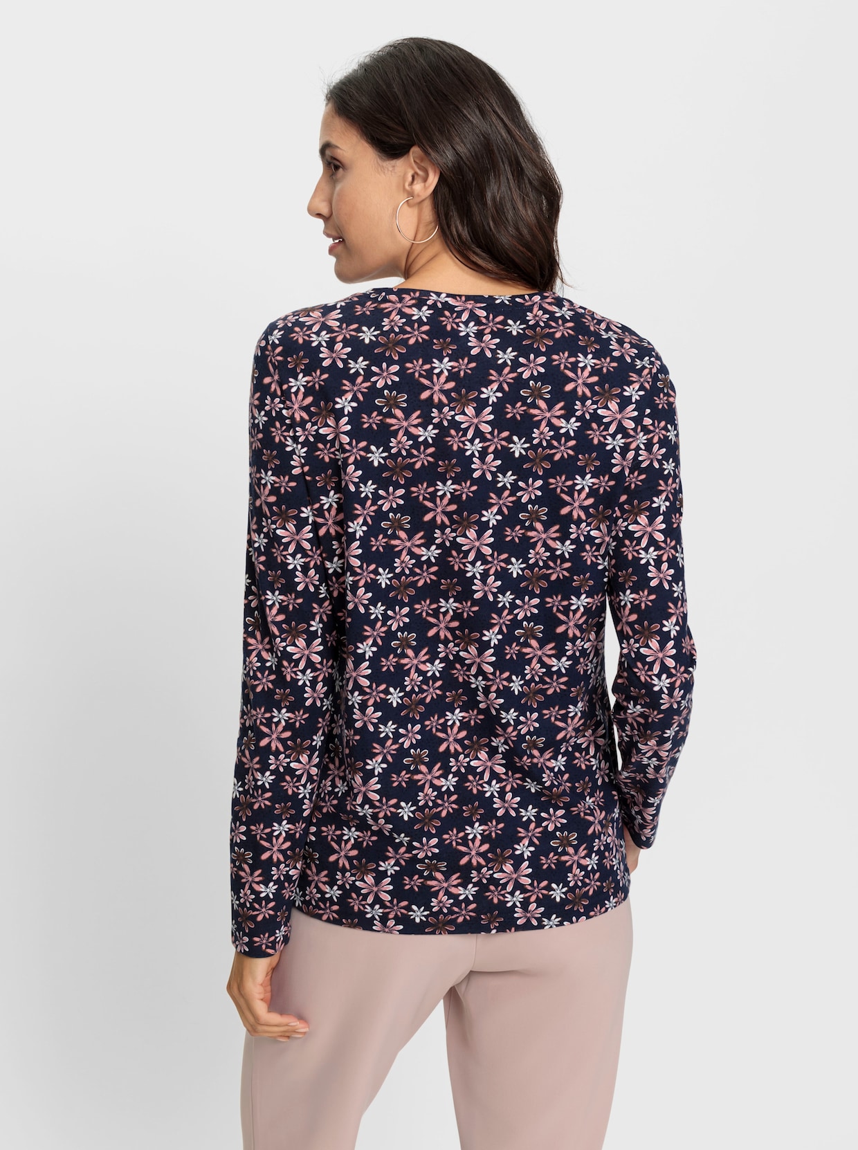 Shirt met print - marine/rozenkwarts bedrukt