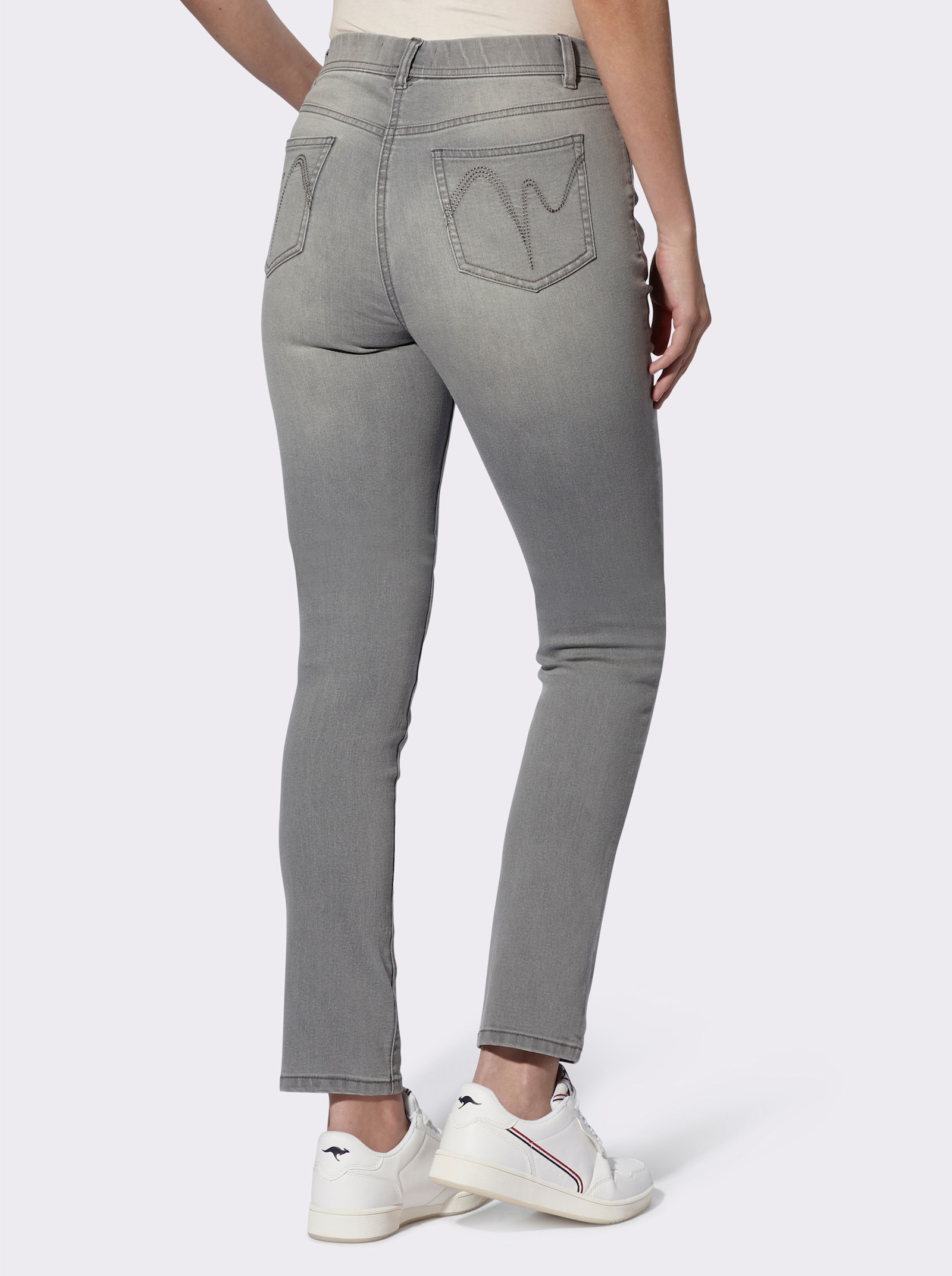 heine Schlupfjeans mit Gürtelschlaufen - light grey-denim