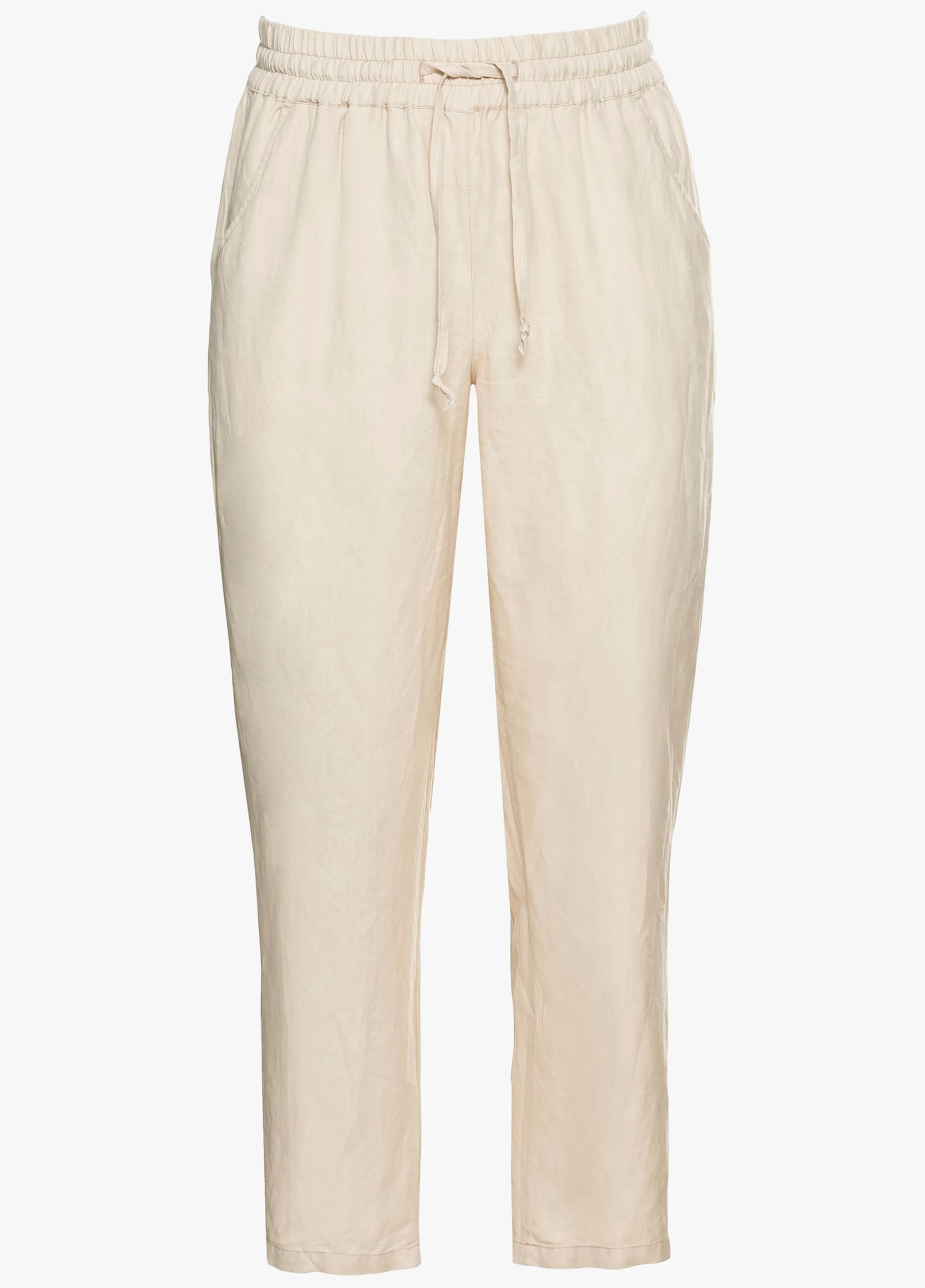 sheego Schlupfhose im Leinen-Mix - natur