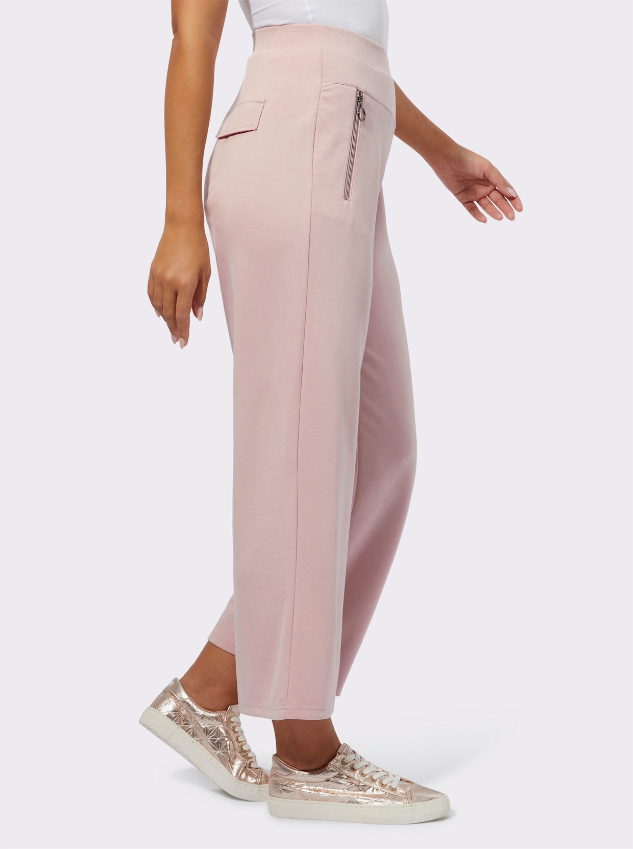 Pantalon large - couleur poudre