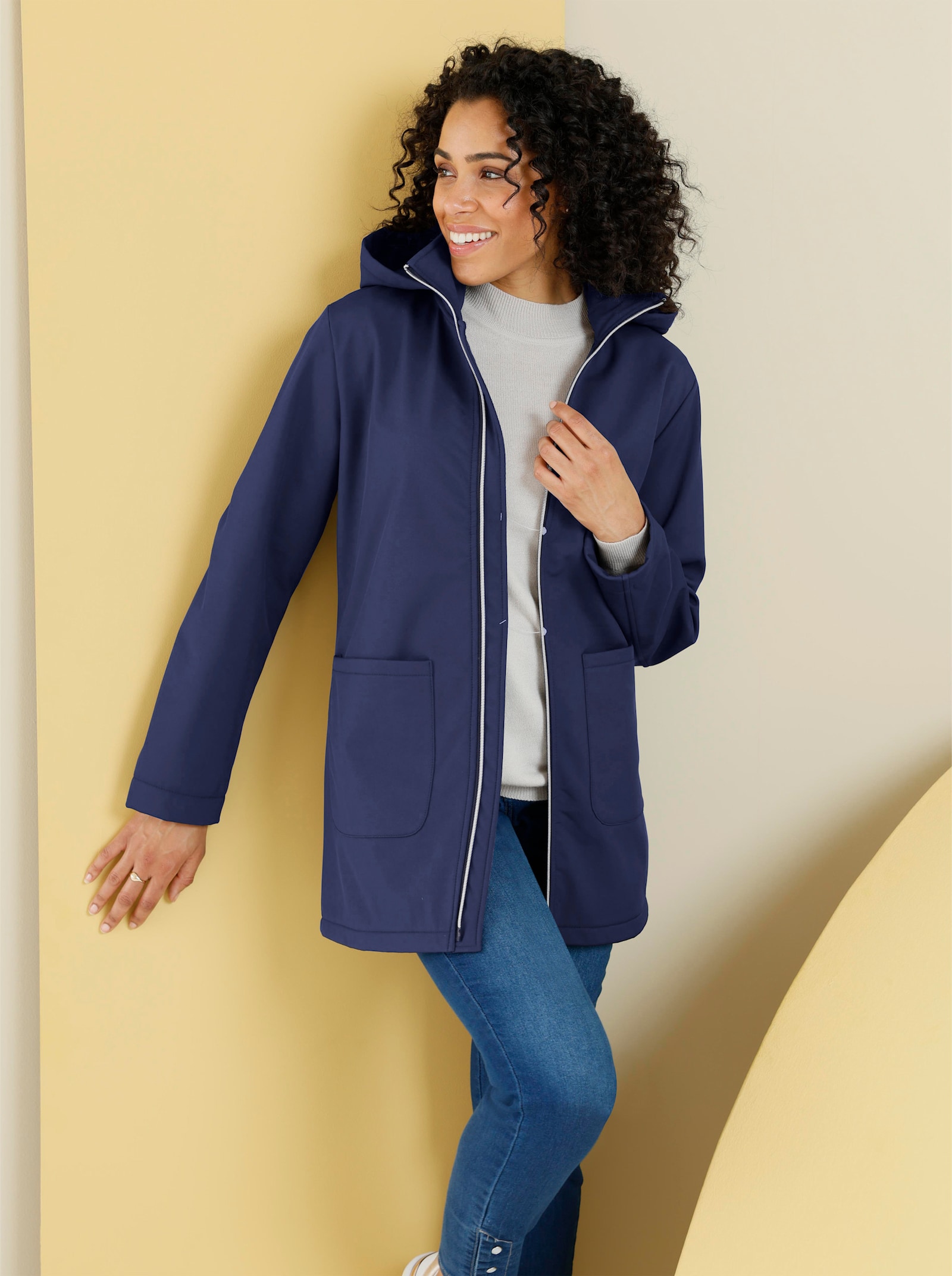 Softshelljacke mit Fleece-Futter - marine