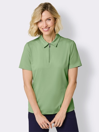 Funktionsshirt mit Reißverschluss - eucalyptus