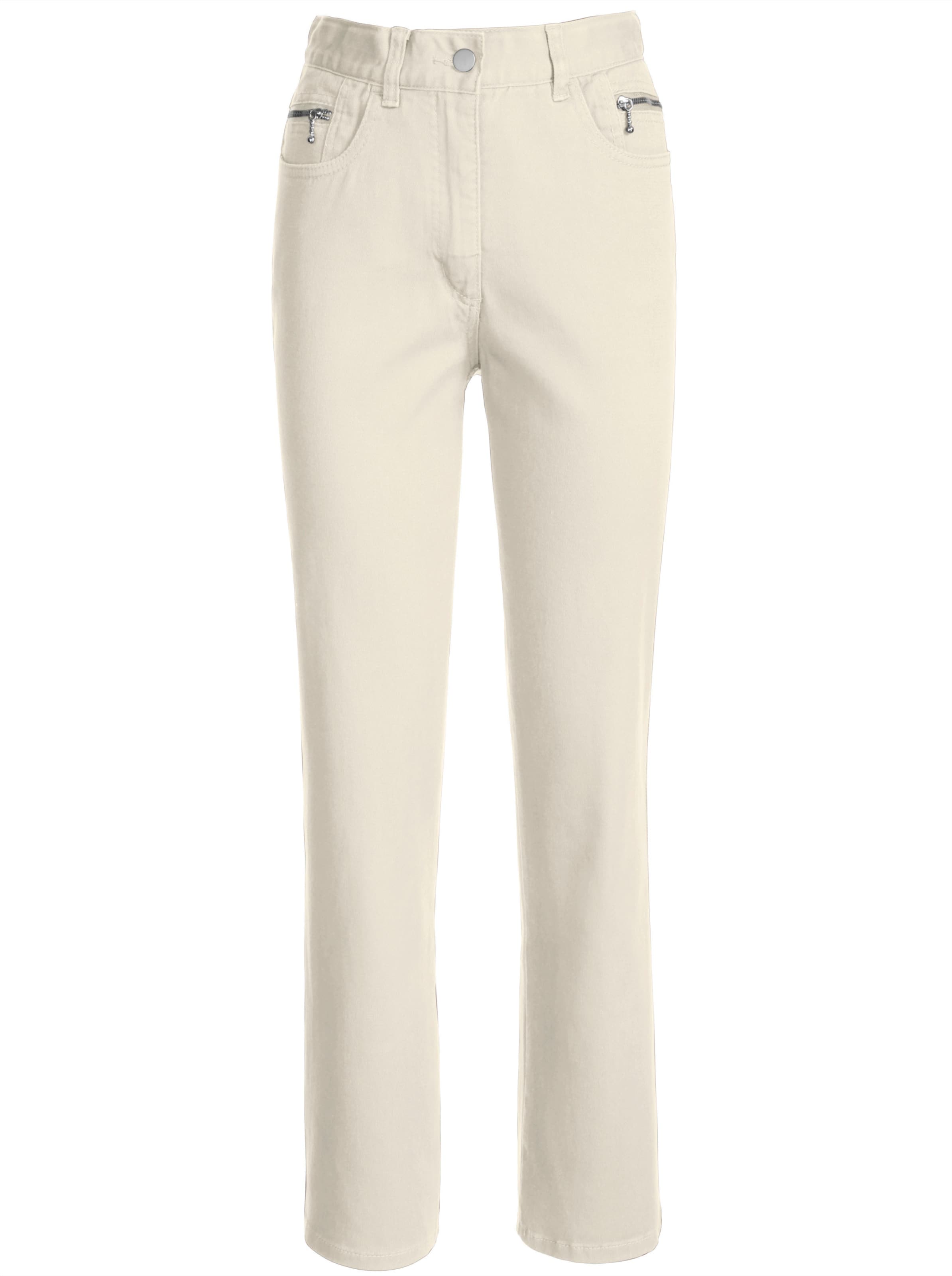 Sheego Damen Wollweiß 5-Pocket-Jeans - Bild 2