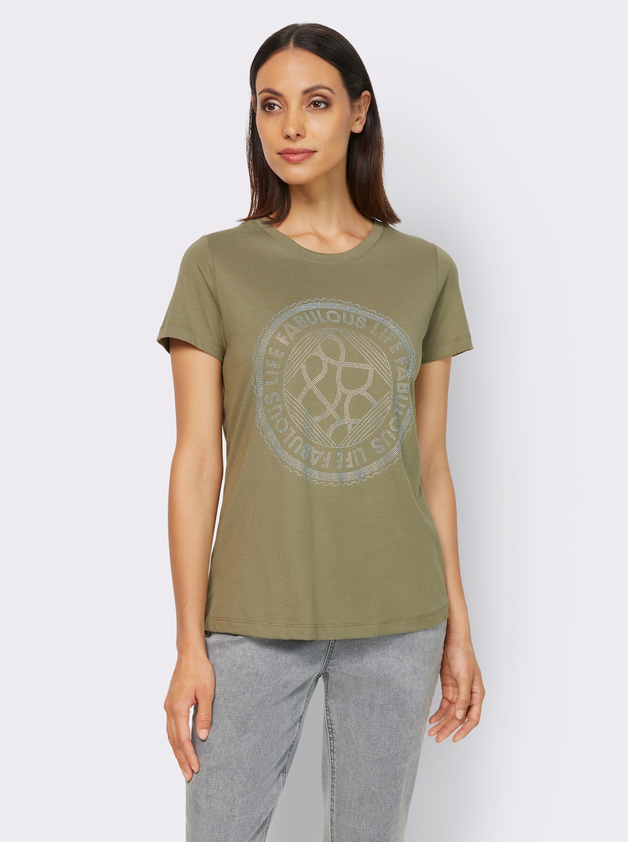 heine Shirt met print - kaki