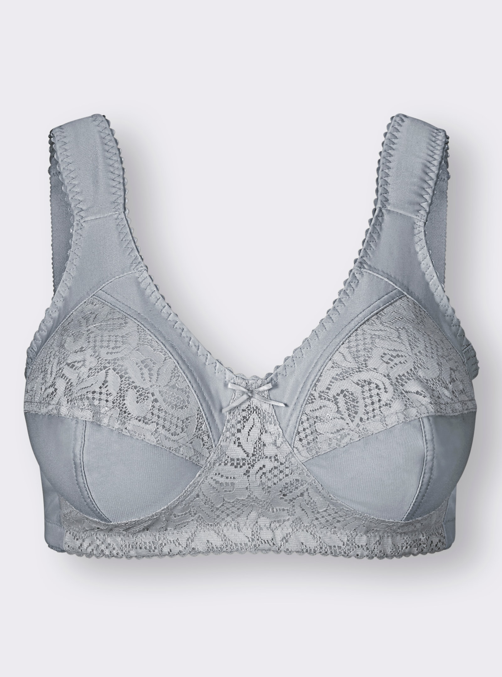 wäschepur Odľahčujúca podprsenka b.kostíc, čipka-streč - Strieborná farba
