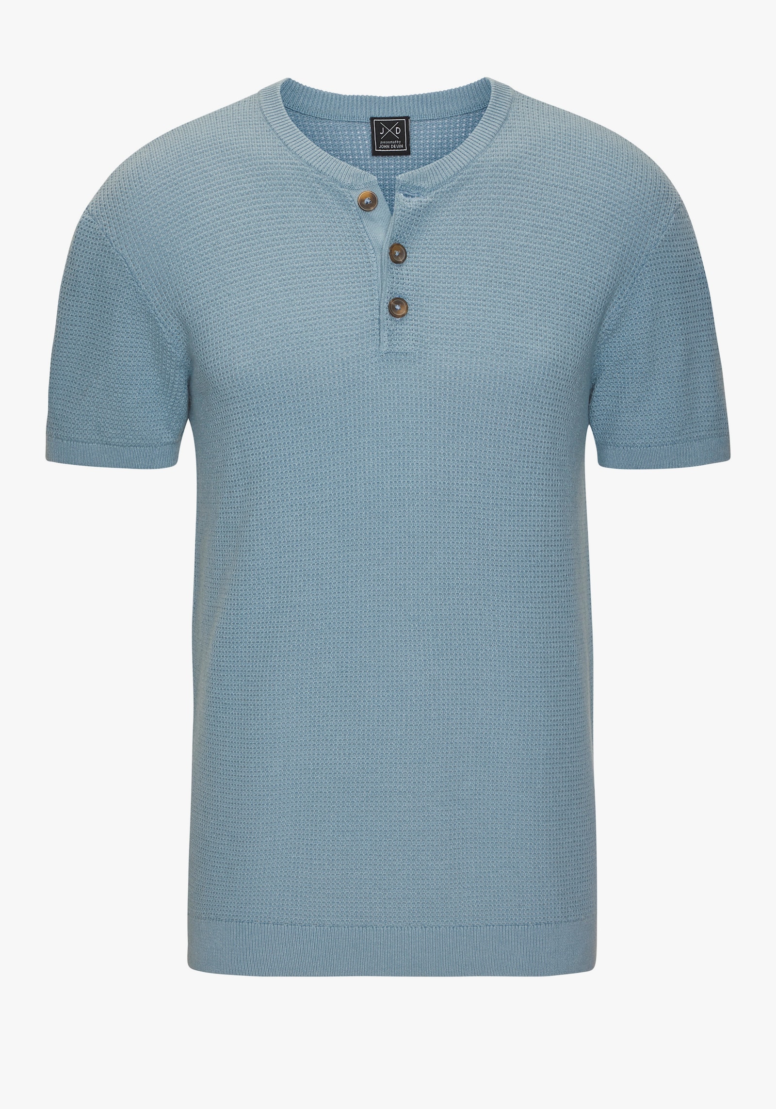 John Devin Henleyshirt - blau