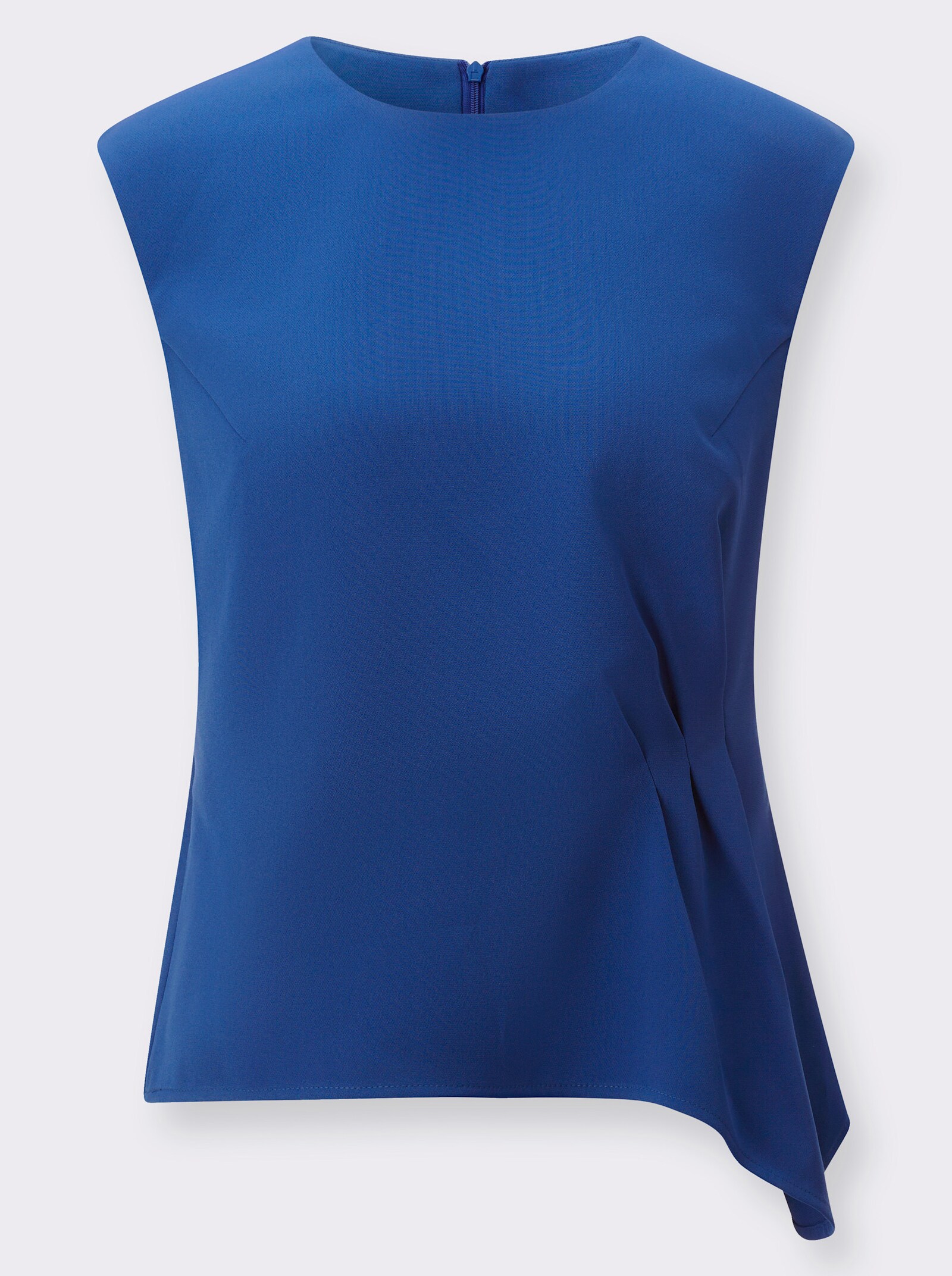 Blusentop mit Reißverschluss hinten - royalblau