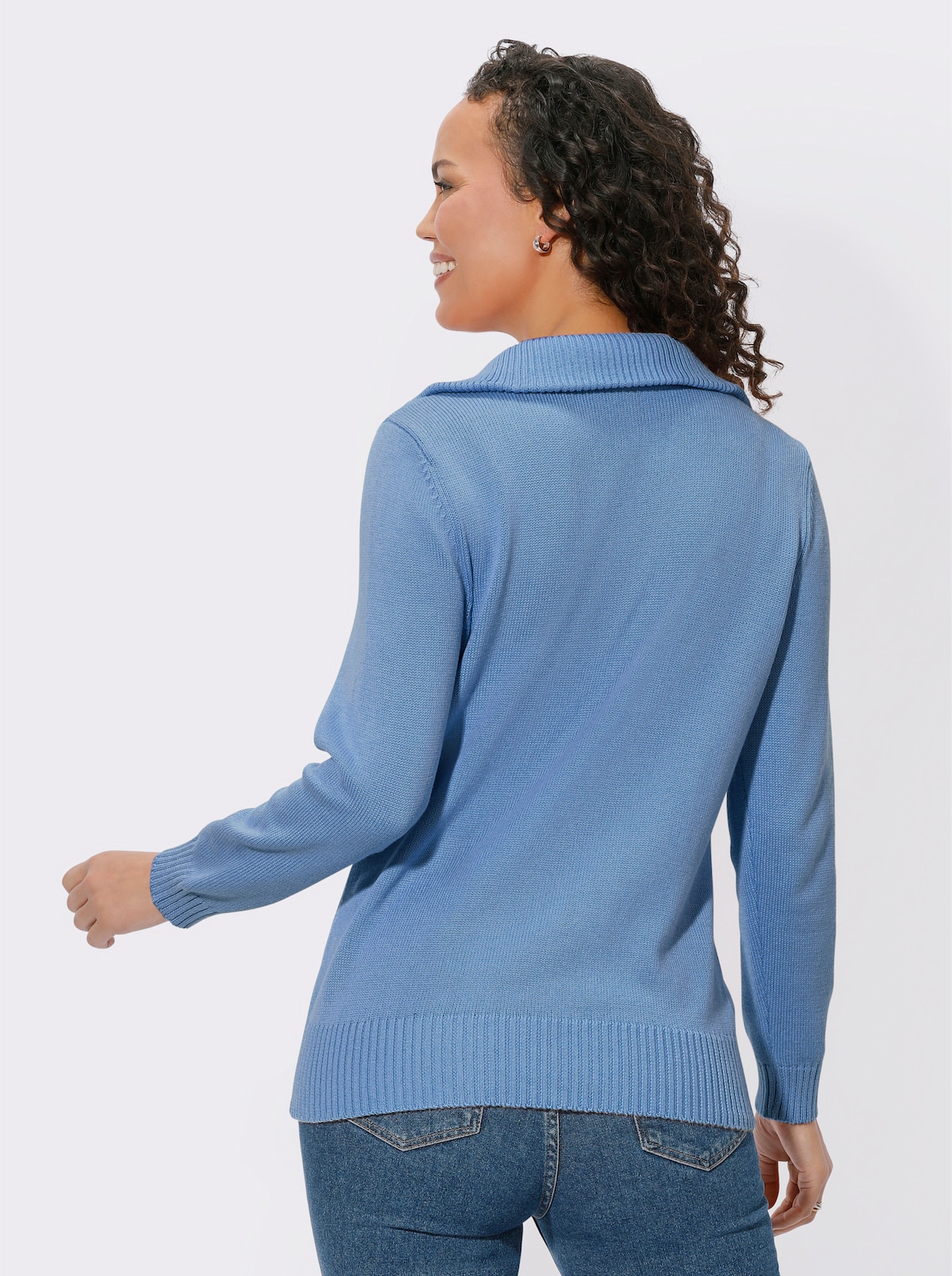 Troyer-Pullover - himmelblau