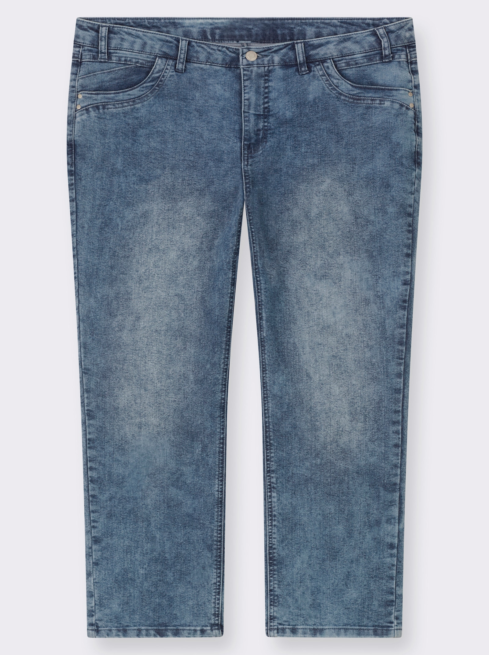 7/8-Jeans in 5-Pocket-Form - blue-stone-washed