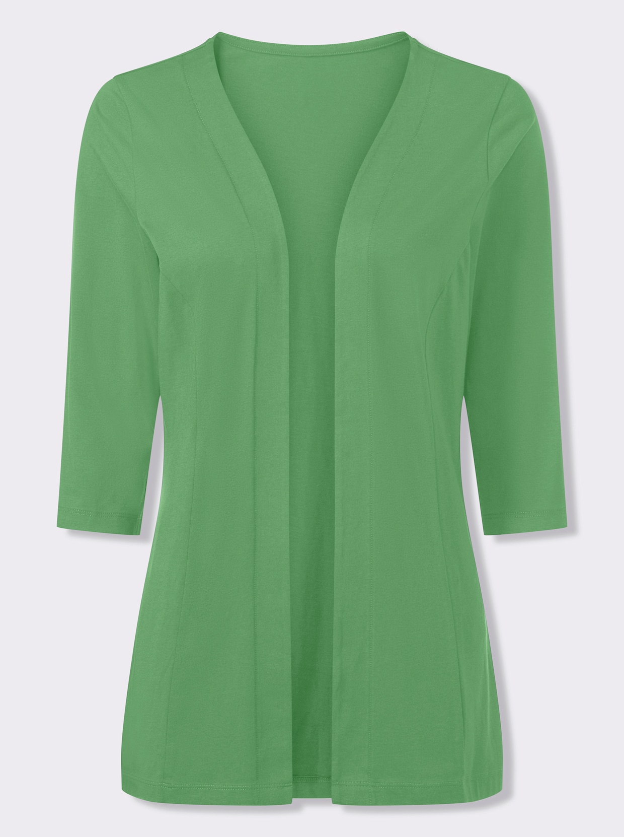 Shirtjacke mit 3/4-Ärmeln - apfel