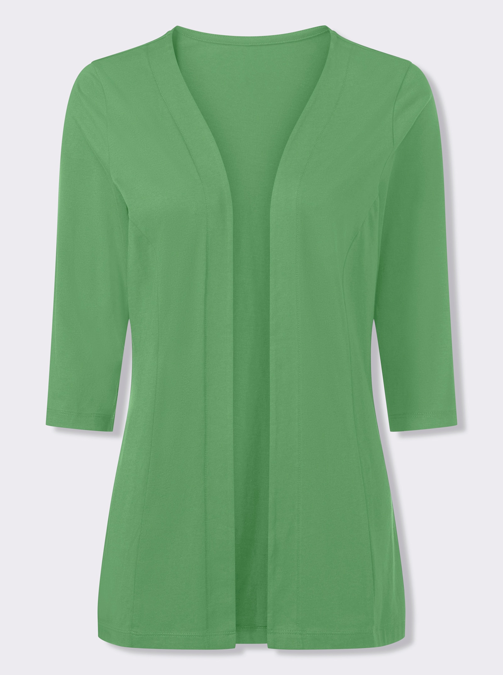 Shirtjacke mit 3/4-Ärmeln - apfel