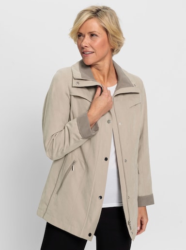 Microfaserjacke mit verdecktem Reißverschluss - sesam