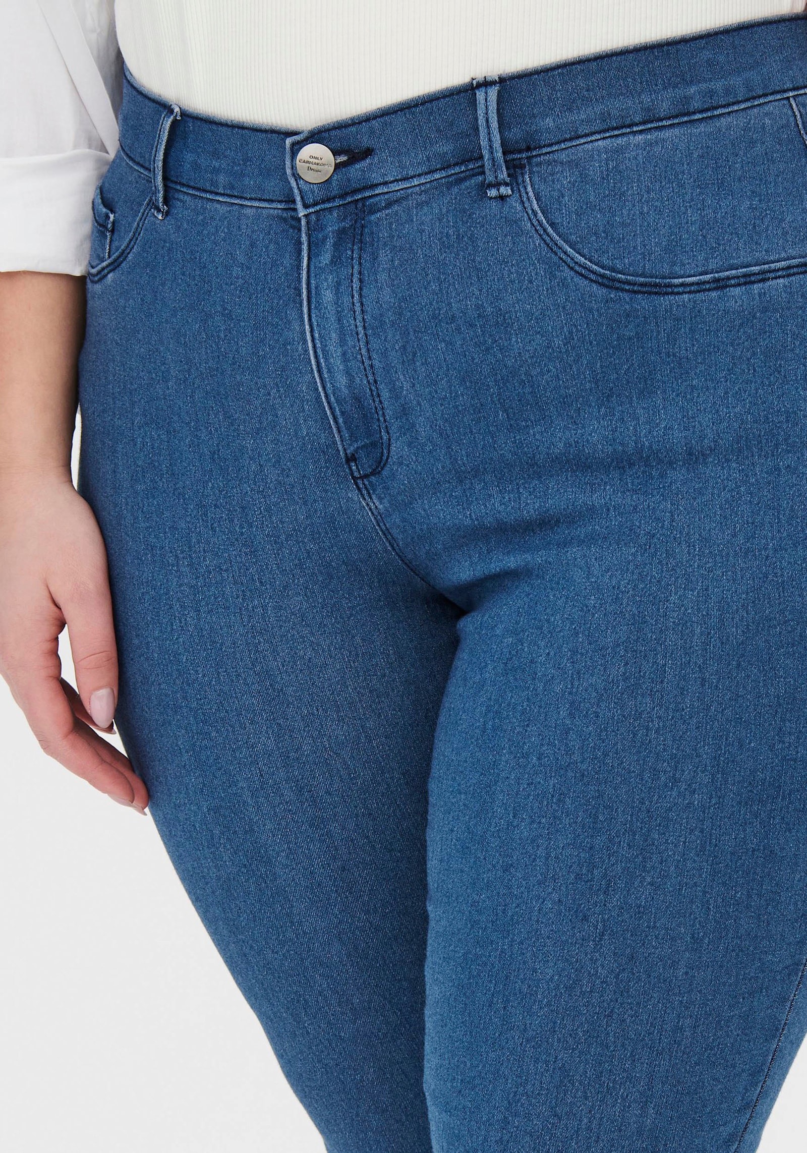 Skinny-fit-Jeans - blue-used