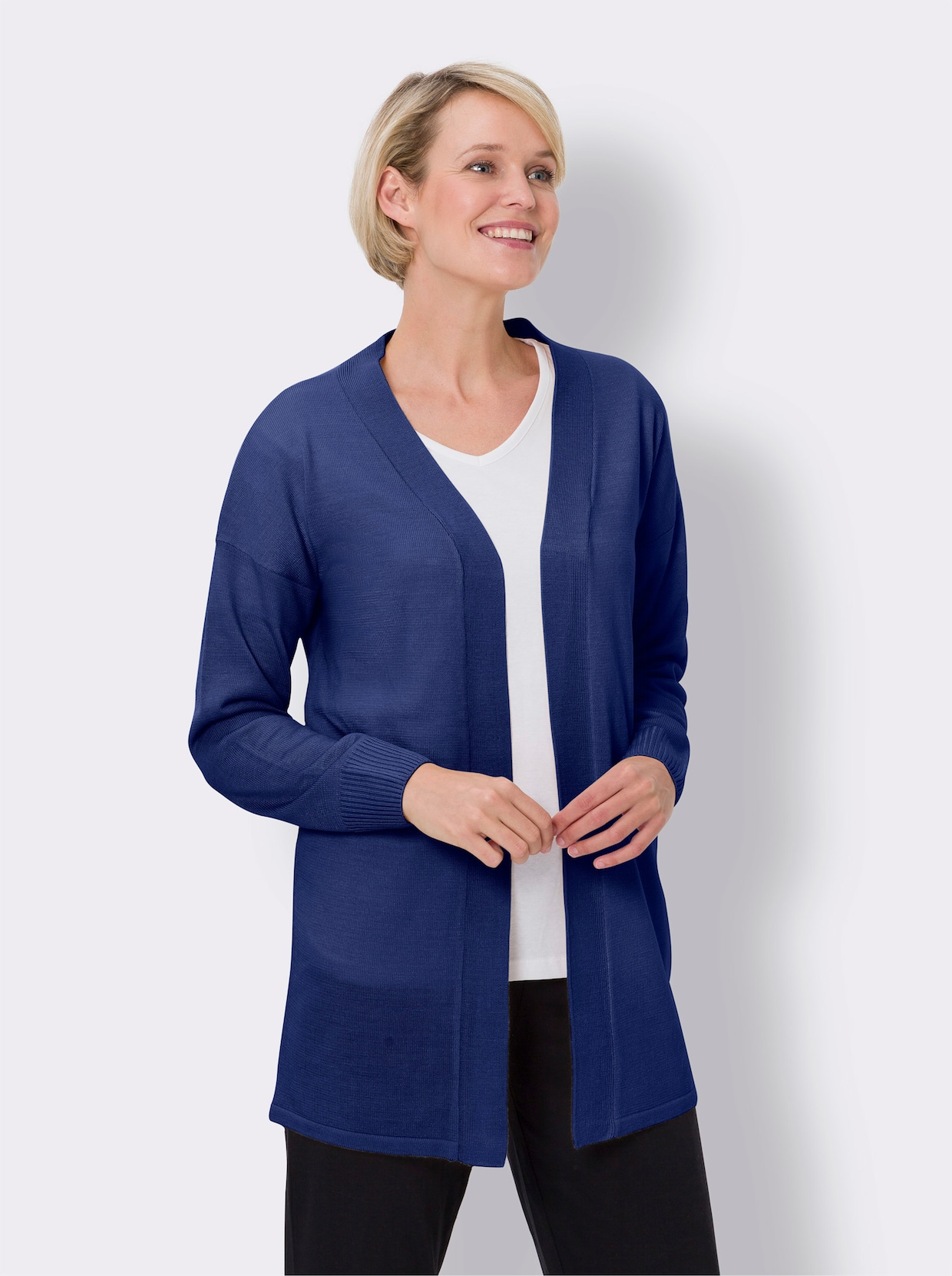 Strickjacke - royalblau