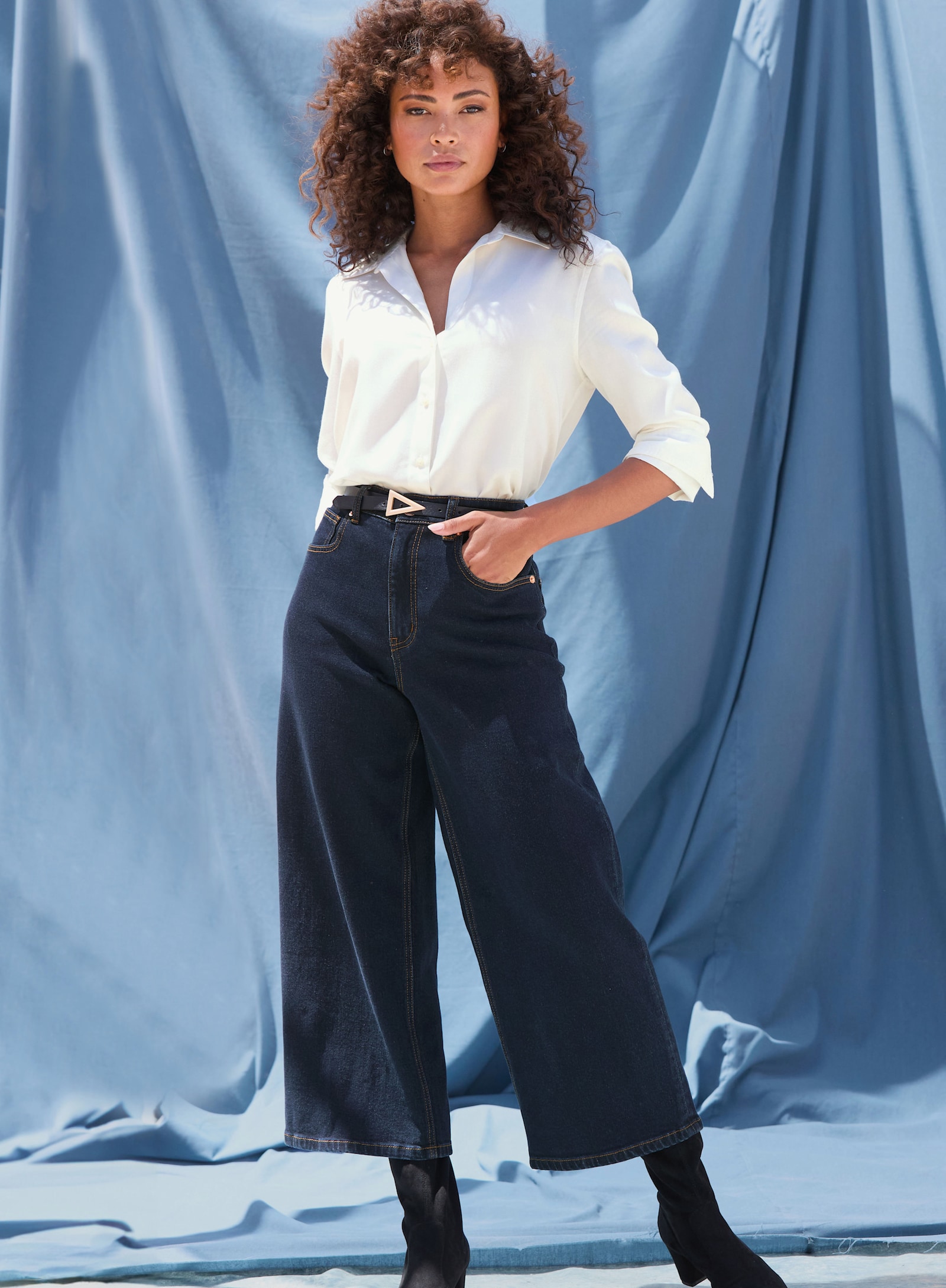 LASCANA Hemdbluse - weiß