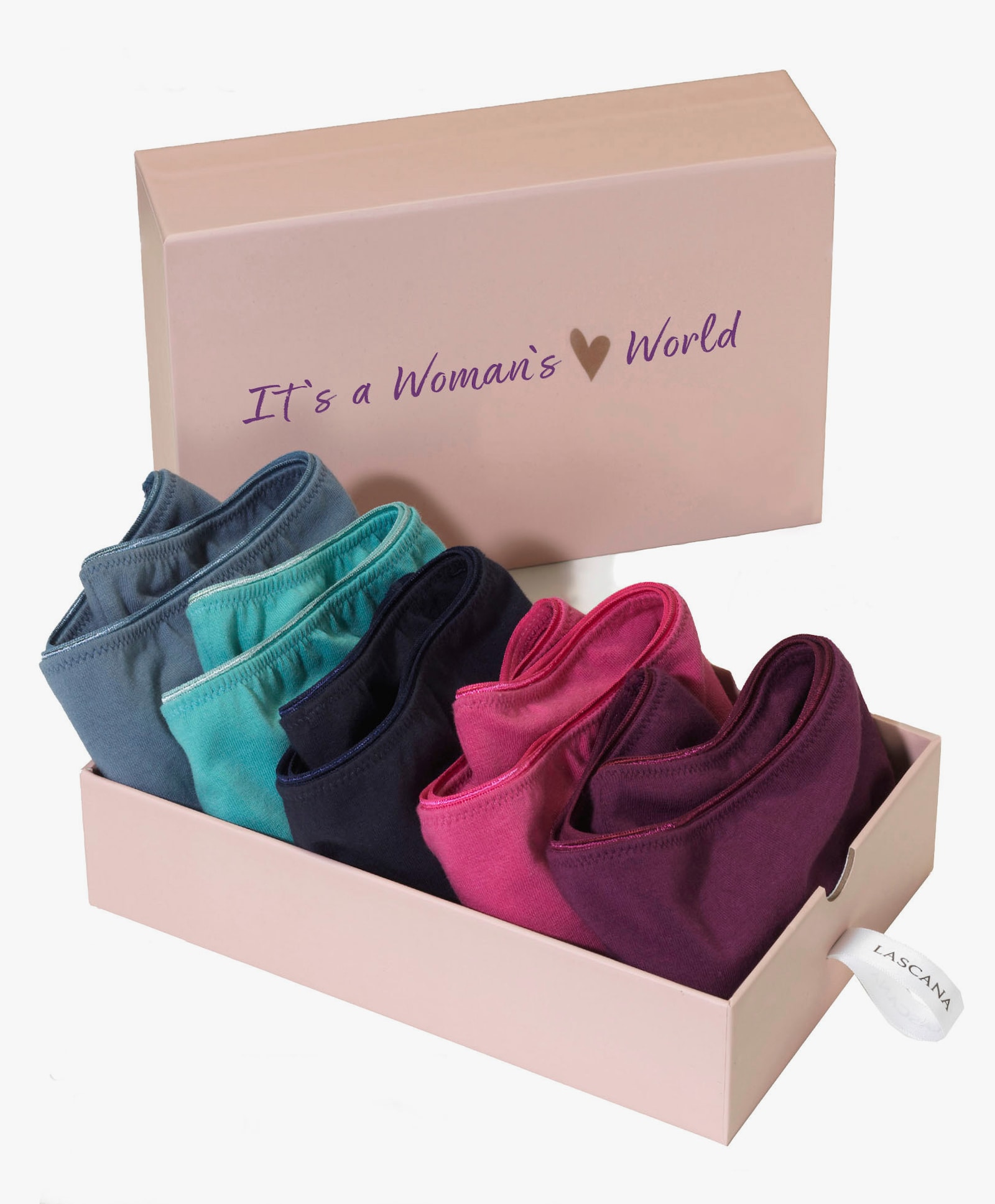 LASCANA Slips jazz - aubergine, fuchsia, marine, menthe, bleu