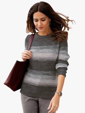 Pullover - grau-rosé