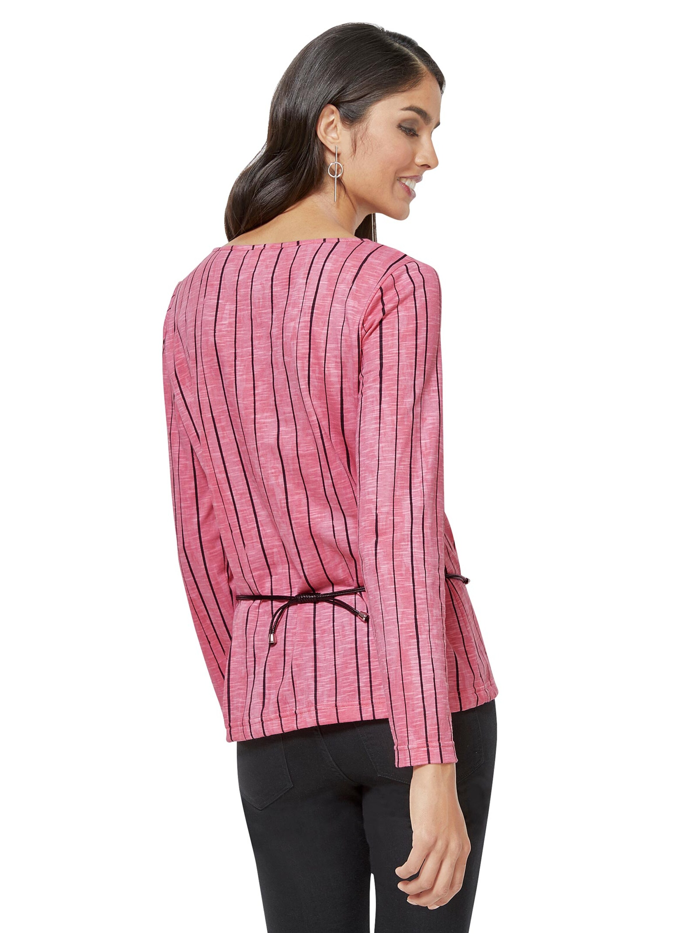 Shirt - koralle-grau-bedruckt