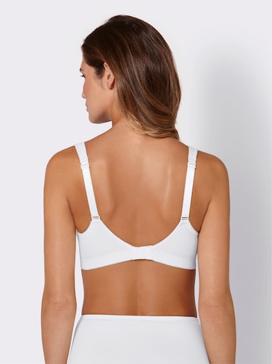 wäschepur BH ohne Bügel mit Tüllspitze - weiß