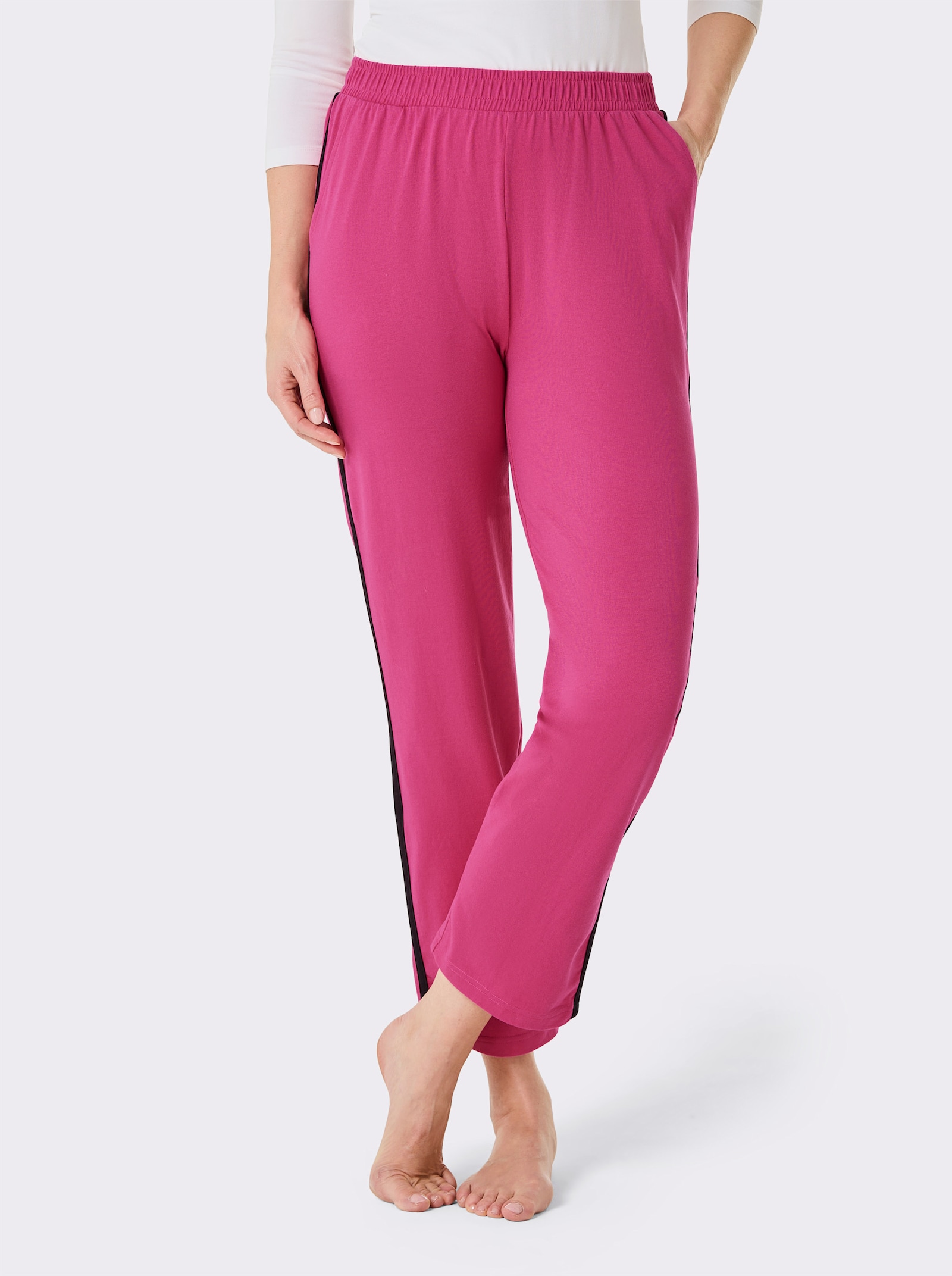 feel good Hosen - schwarz + fuchsia