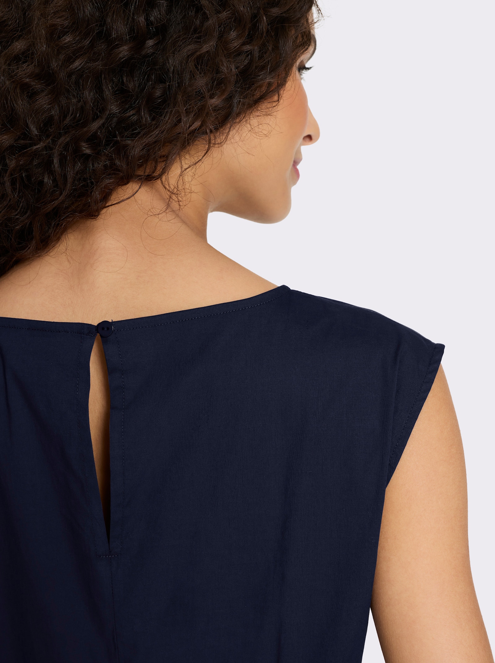 heine Freizeitkleid im Materialmix - marine