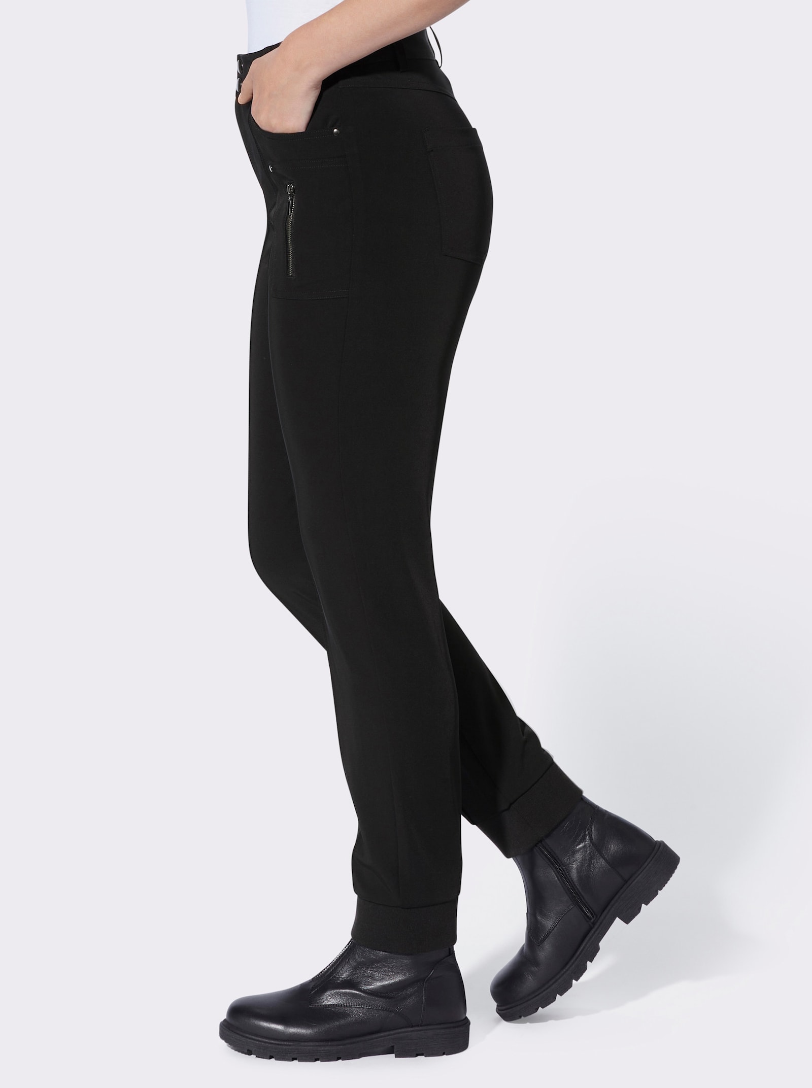 heine Hose mit Biesen - schwarz