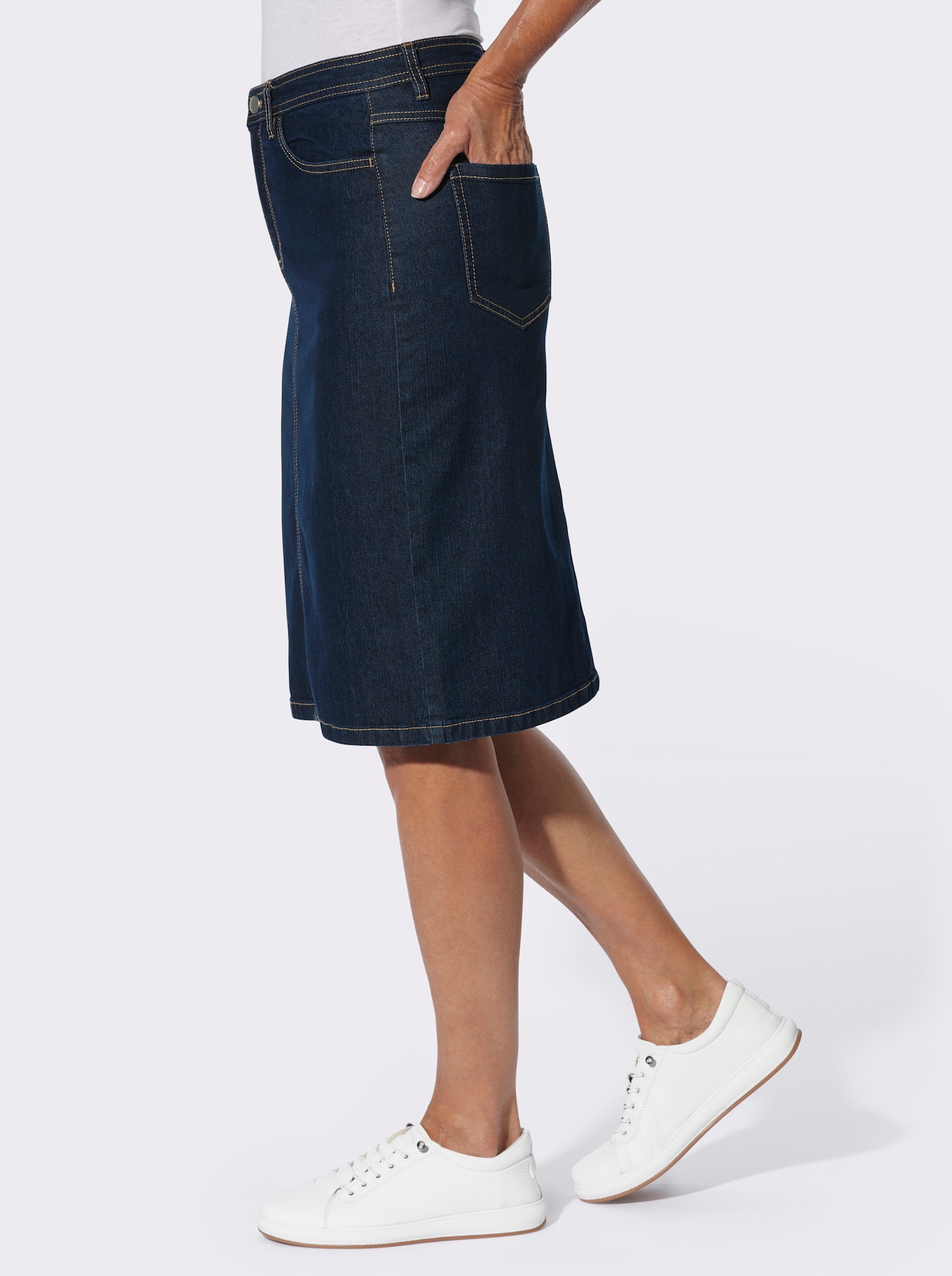 Jeansrock in 5-Pocket-Form - dark blue