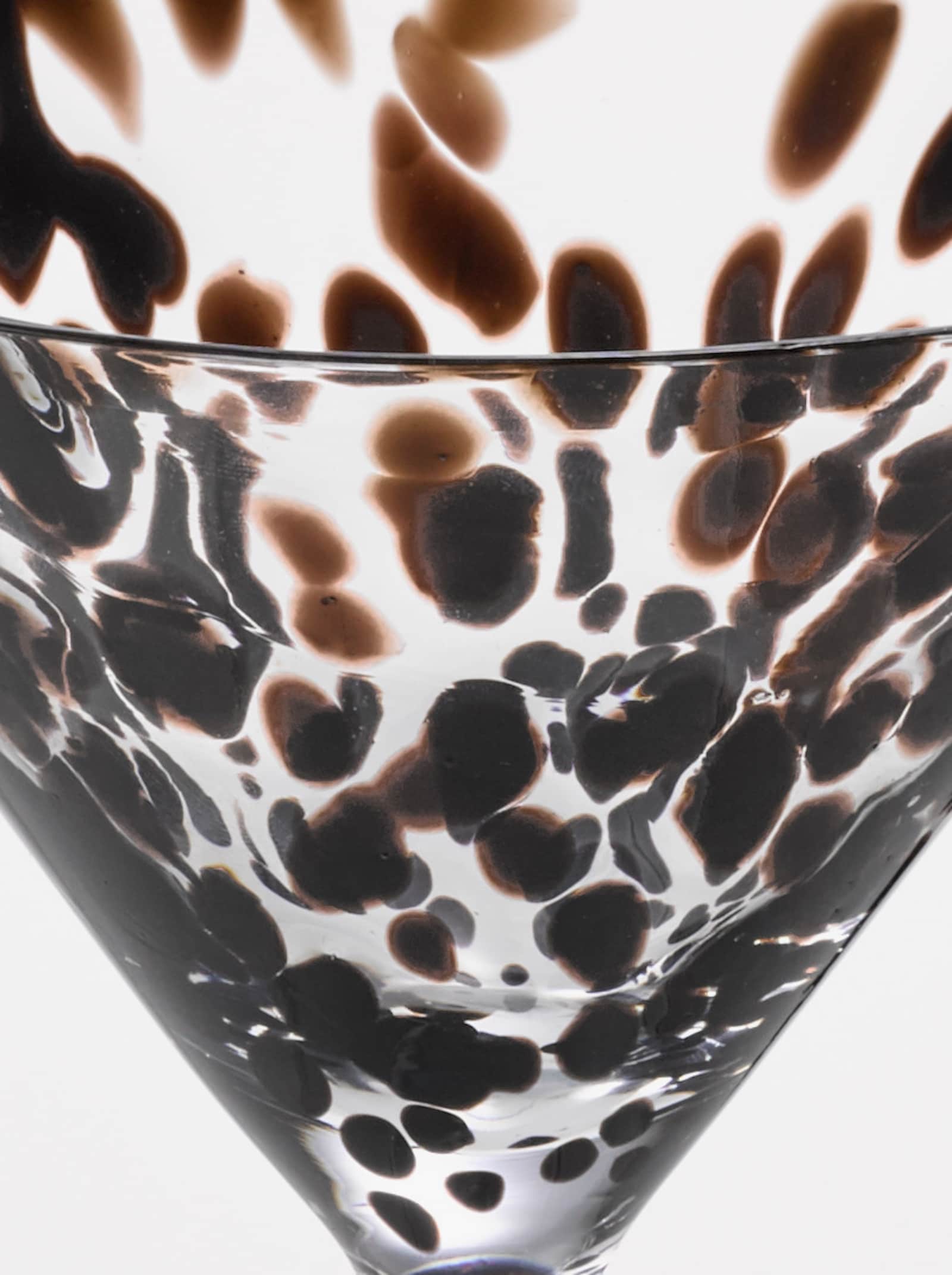 Impressionen Gläser-Set - braun-gemustert