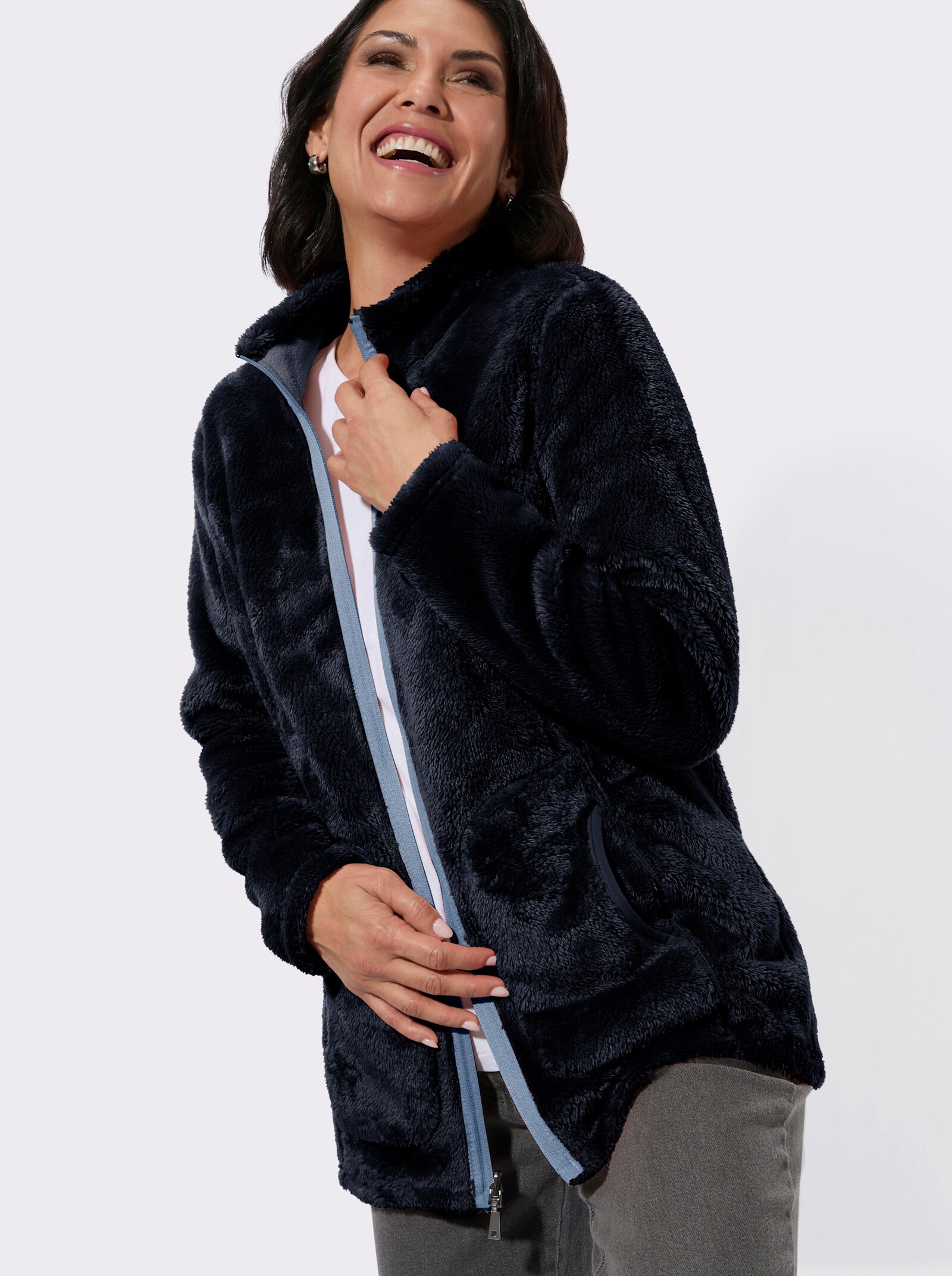 Wendejacke mit Wende-Funktion - eisblau-marine