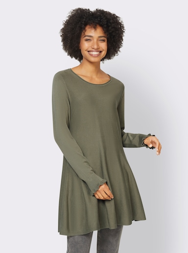 heine Longpullover in leicht ausgestellter Form - khaki