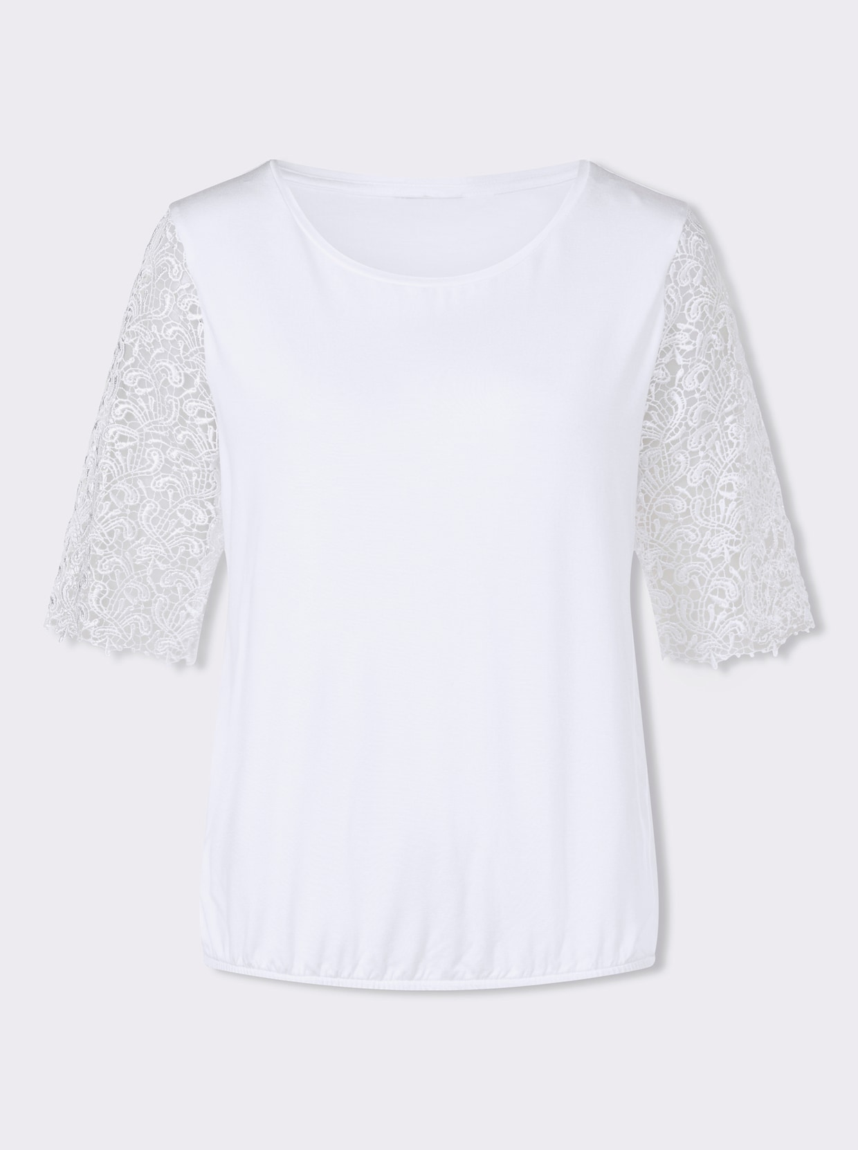 Spitzenshirt - weiß