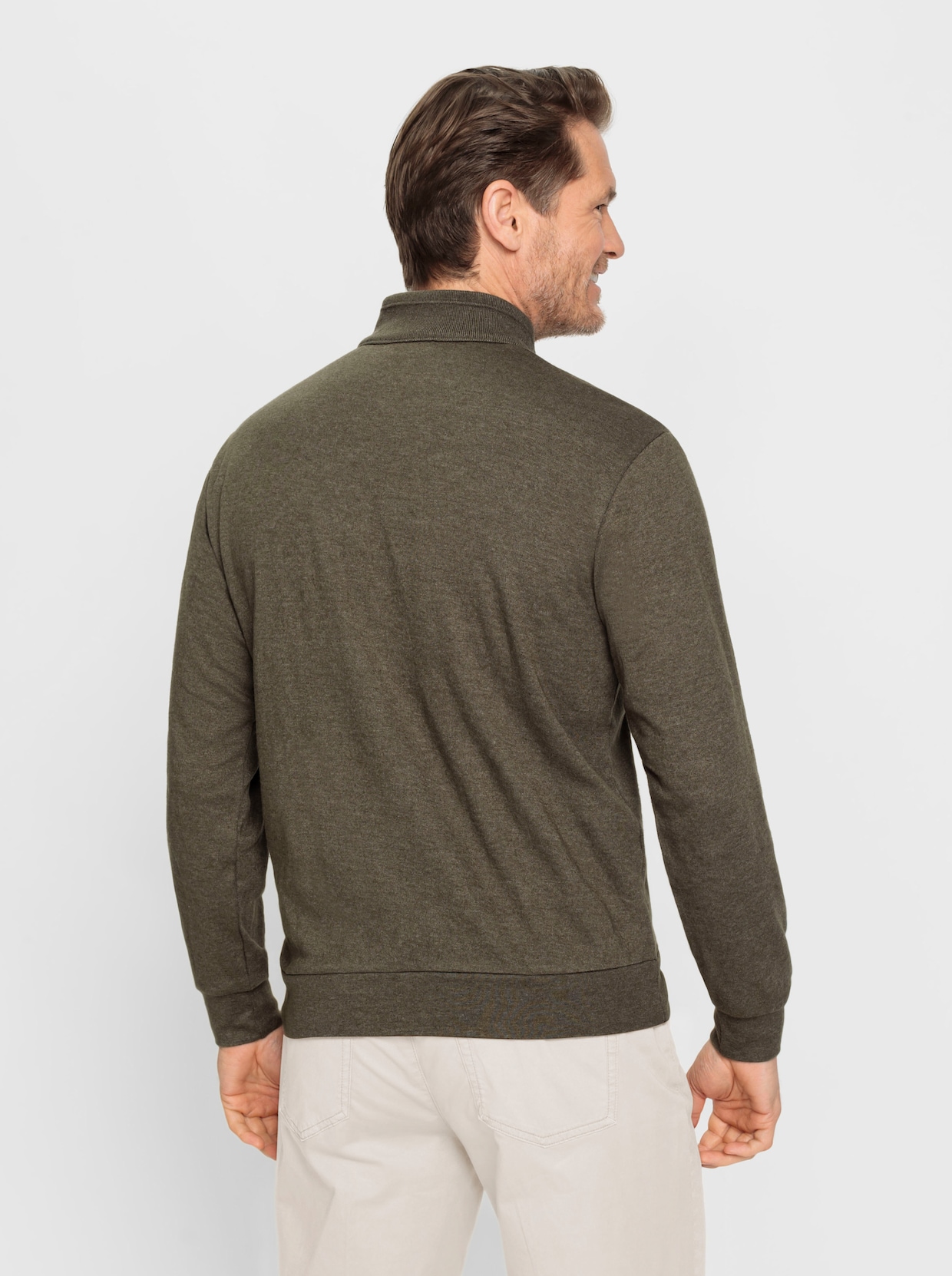 Marco Donati Sweatshirt - khaki-meliert