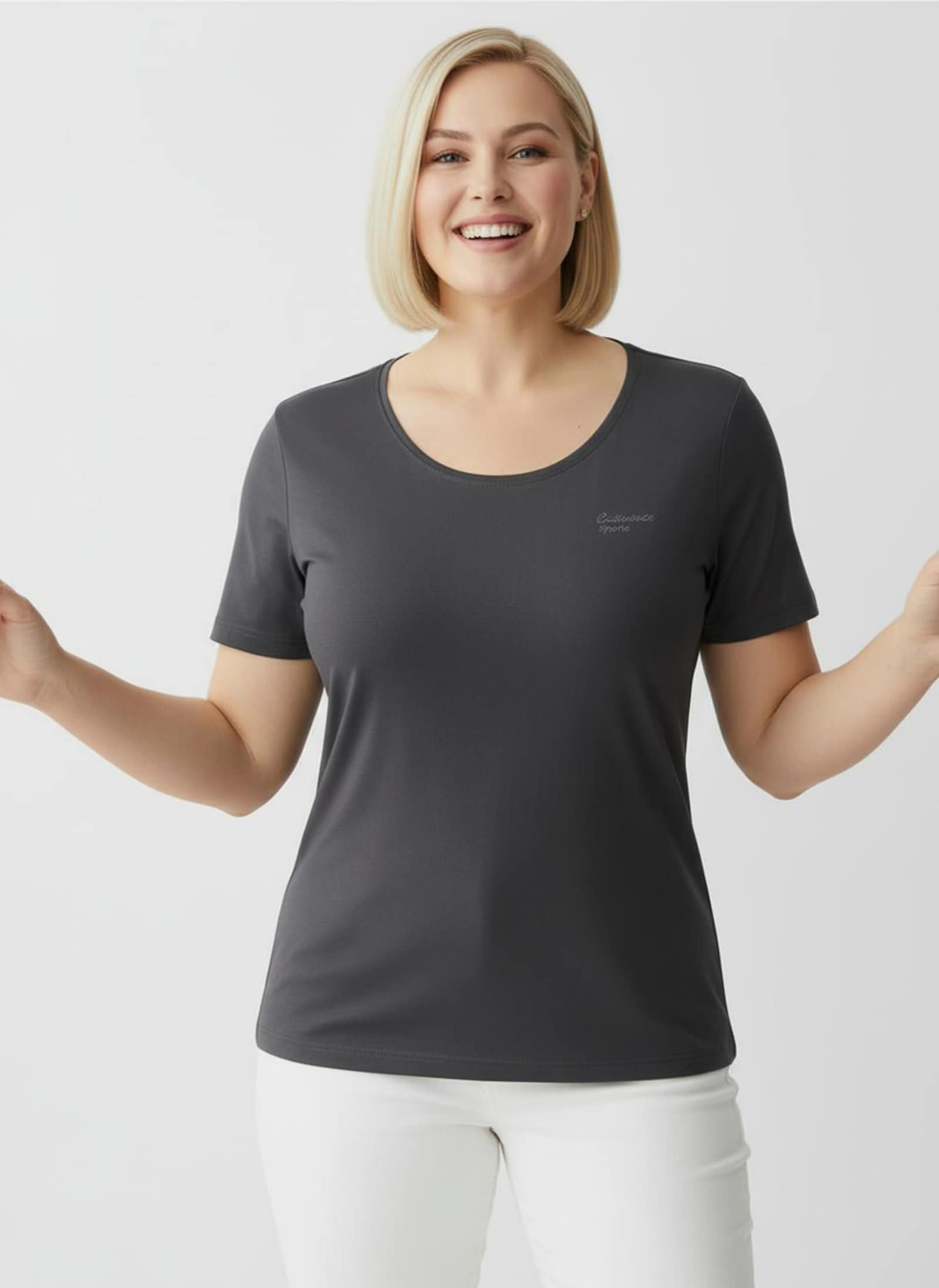 Catamaran Sports Sportshirt mit Stickerei - bordeaux + graphit