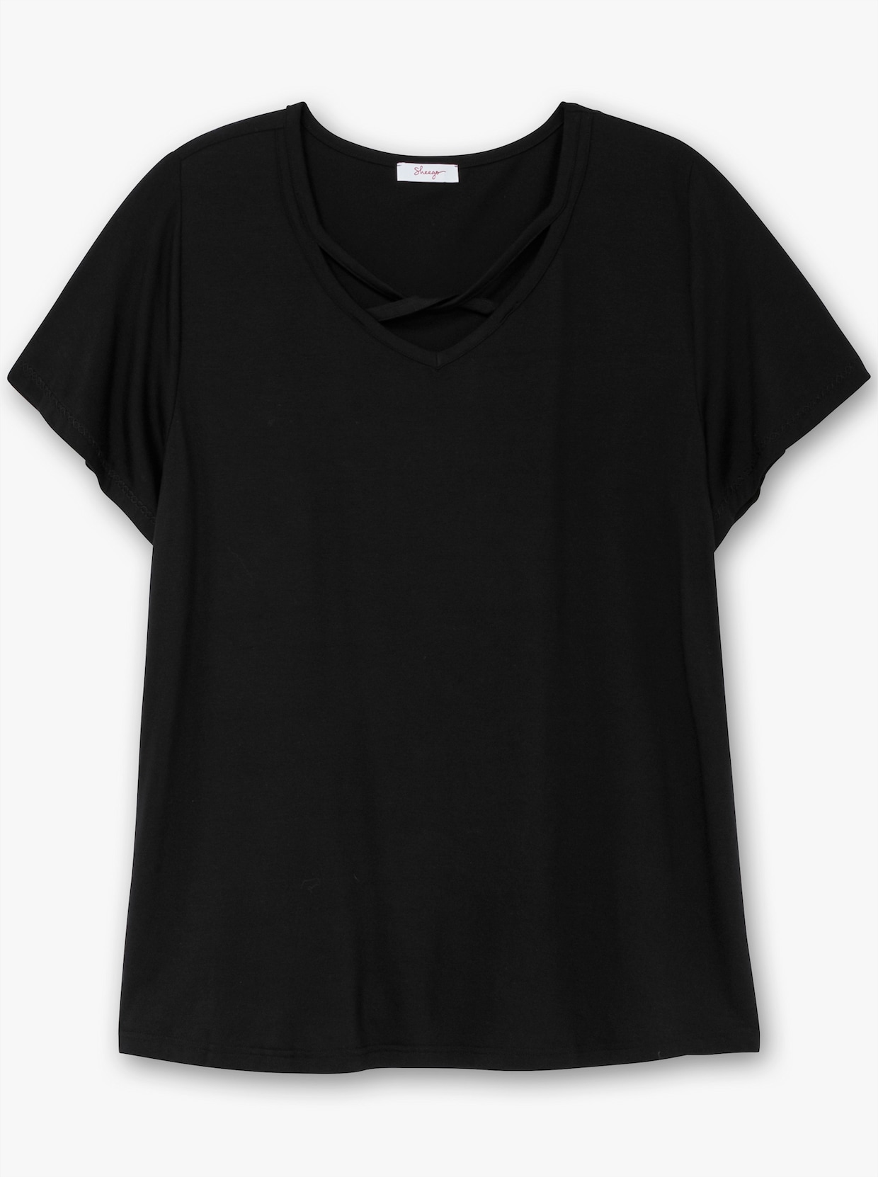 sheego Fledermausshirt - schwarz