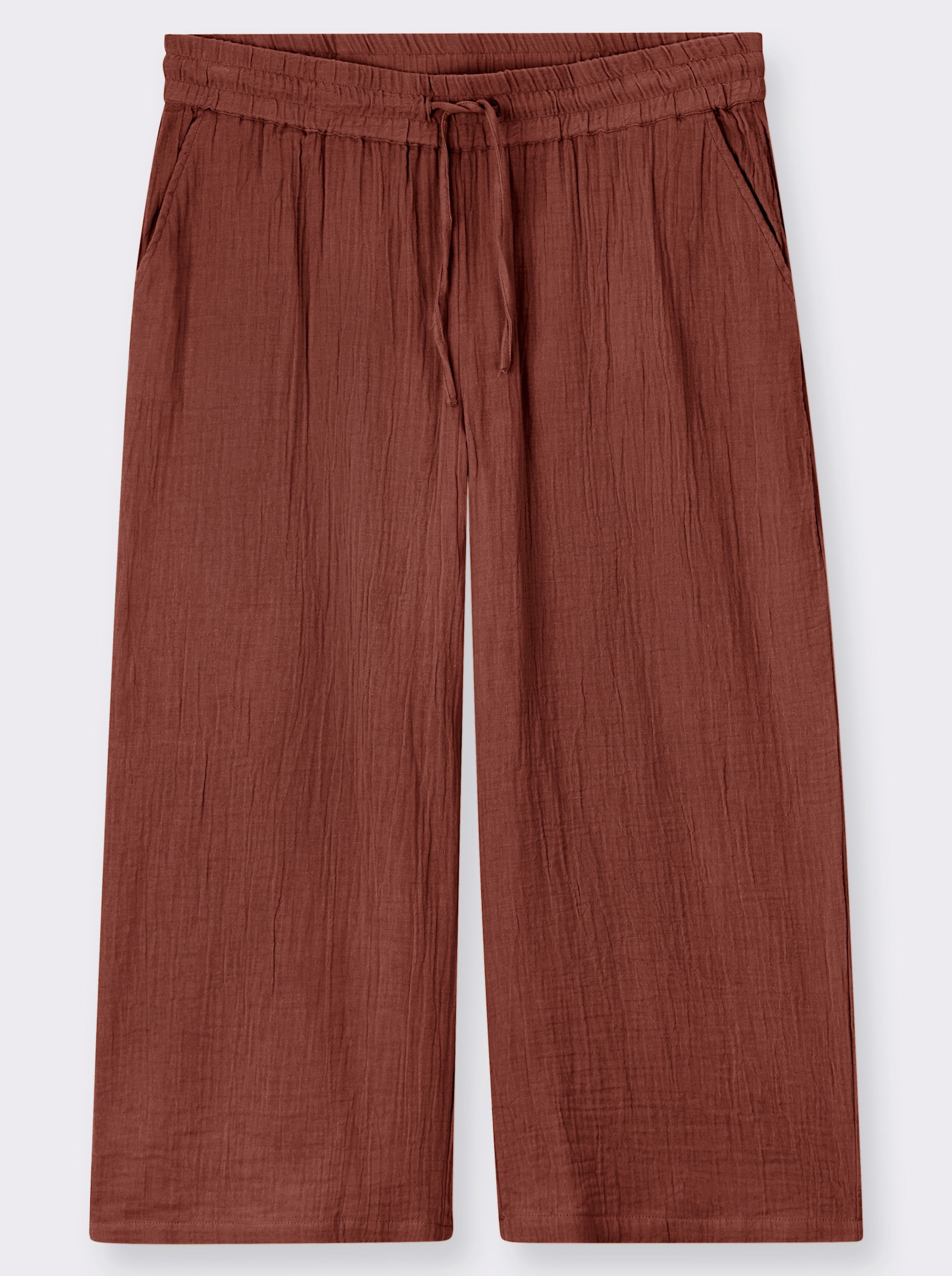 Culotte in Struktur-Qualität - rotbraun