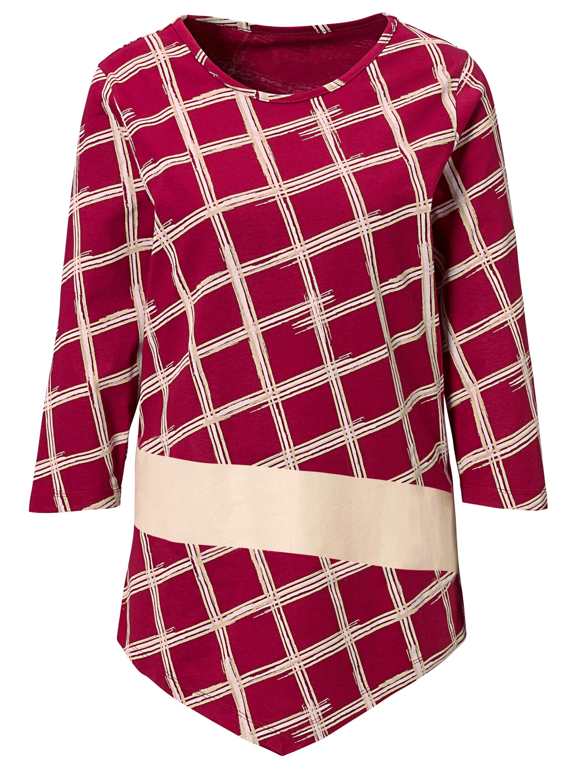 Shirt - bordeaux-gemustert