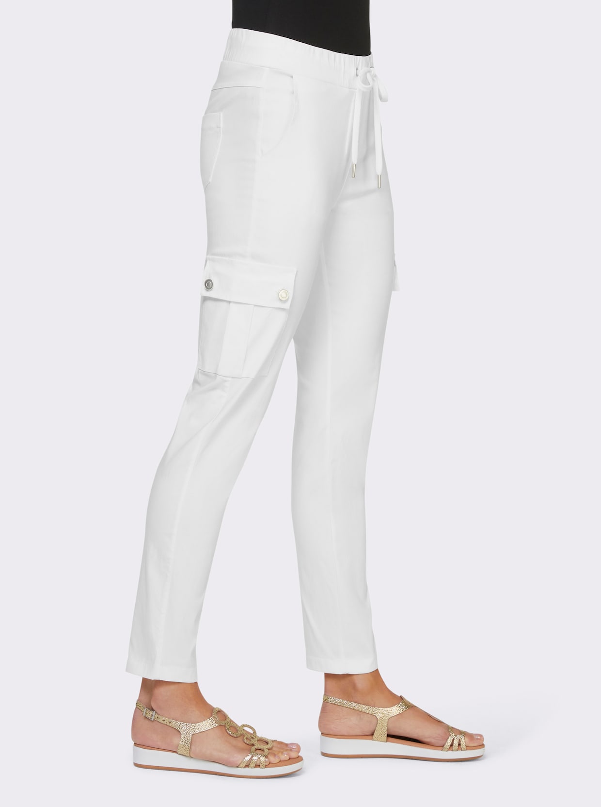 heine Pantalon cargo - blanc